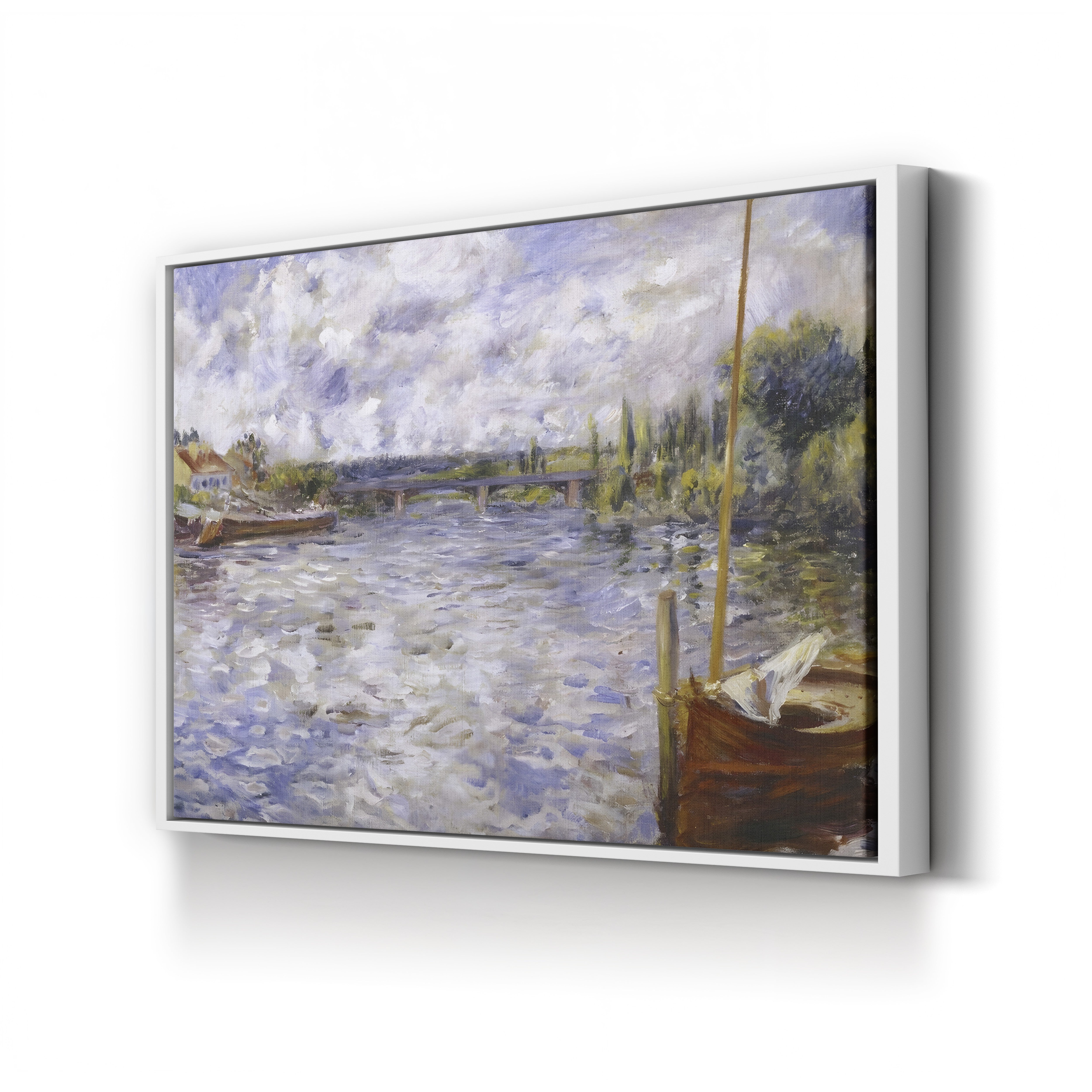 The Seine at Chatou, 1874 – Pierre-Auguste Renoir Wall Art | Impressionist River Canvas Print