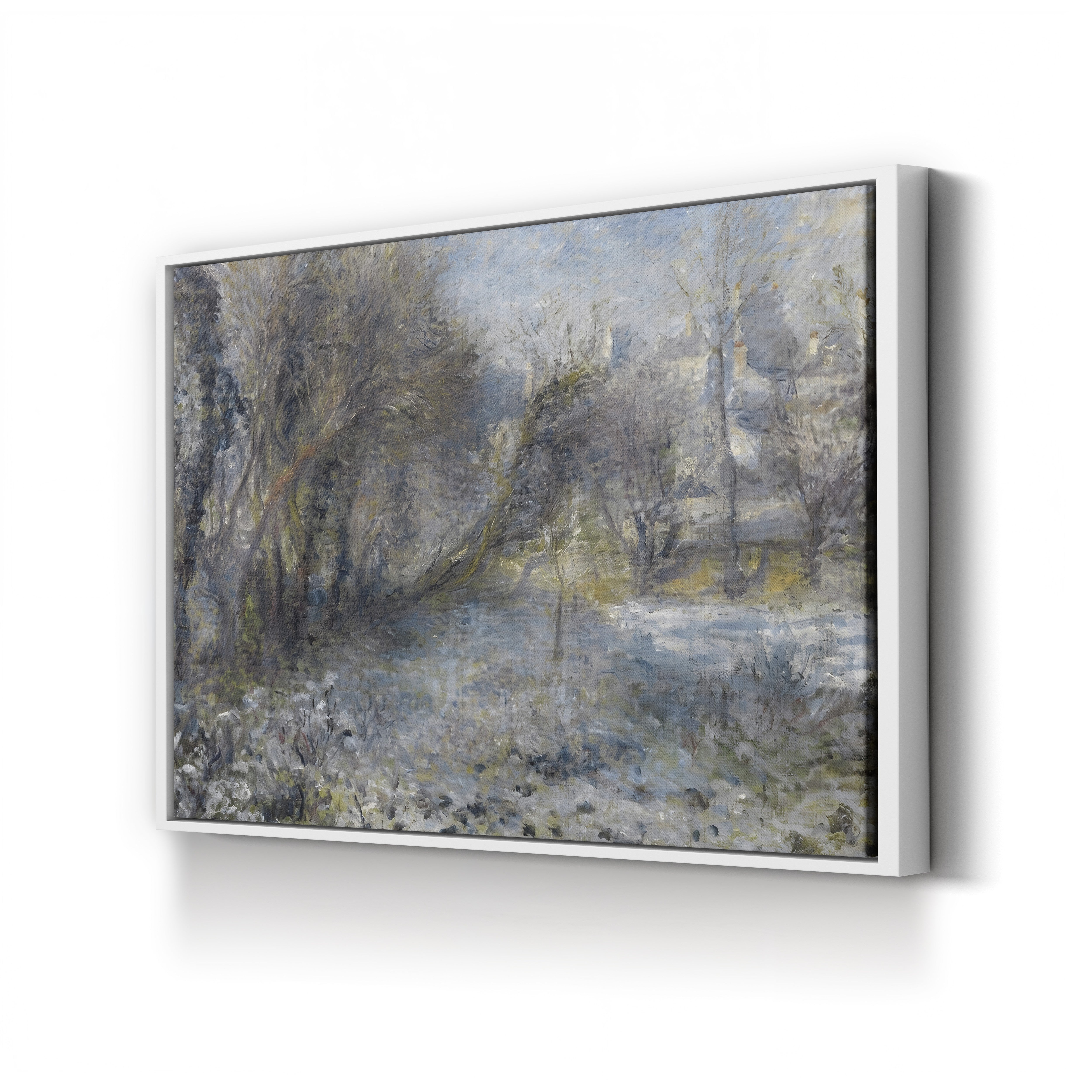 Snow-Covered Landscape, c.1870 – Renoir Wall Art | Impressionist Winter Canvas