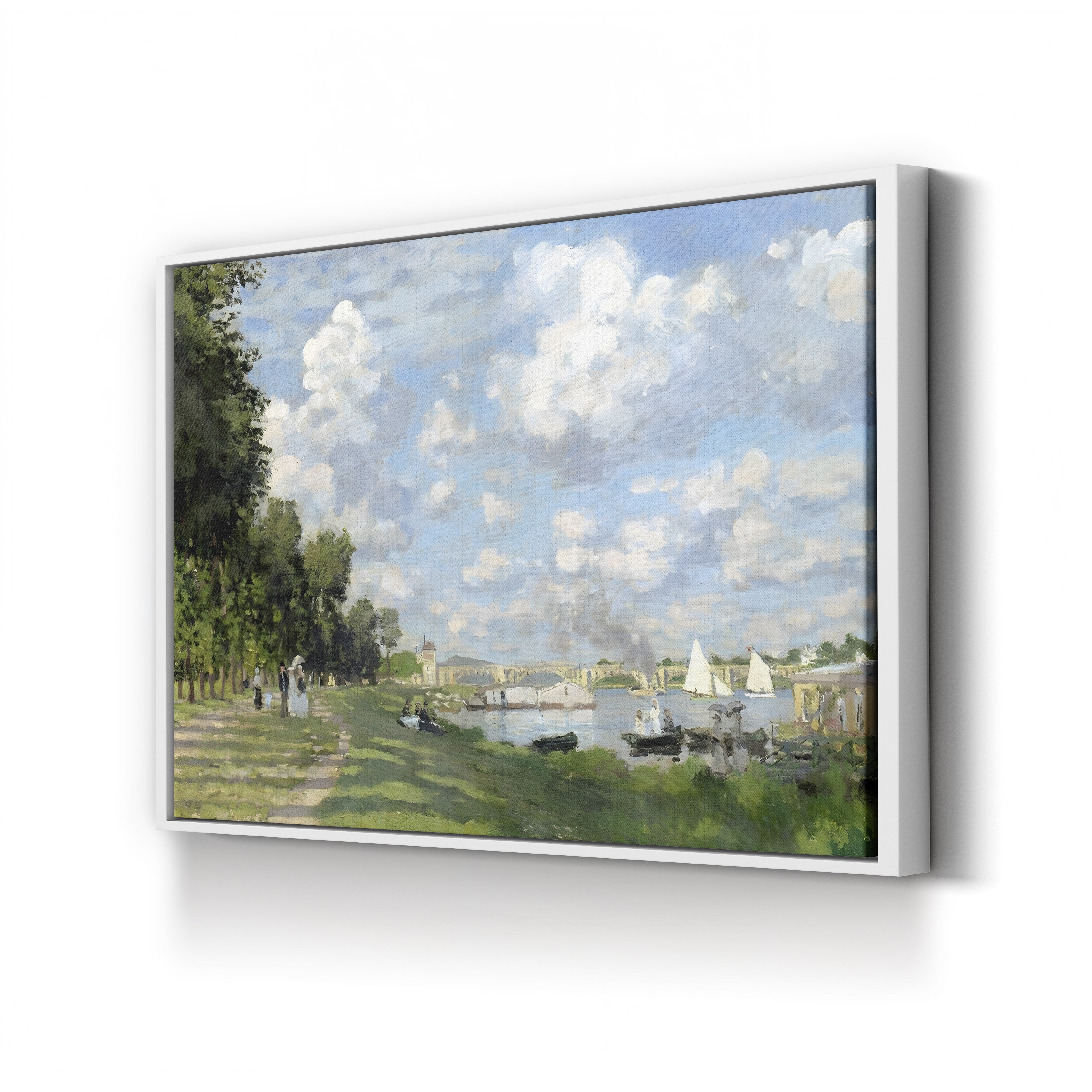 Bassin d'Argenteuil, c. 1872 – Claude Monet Wall Art | Early Impressionist Seine Canvas Print