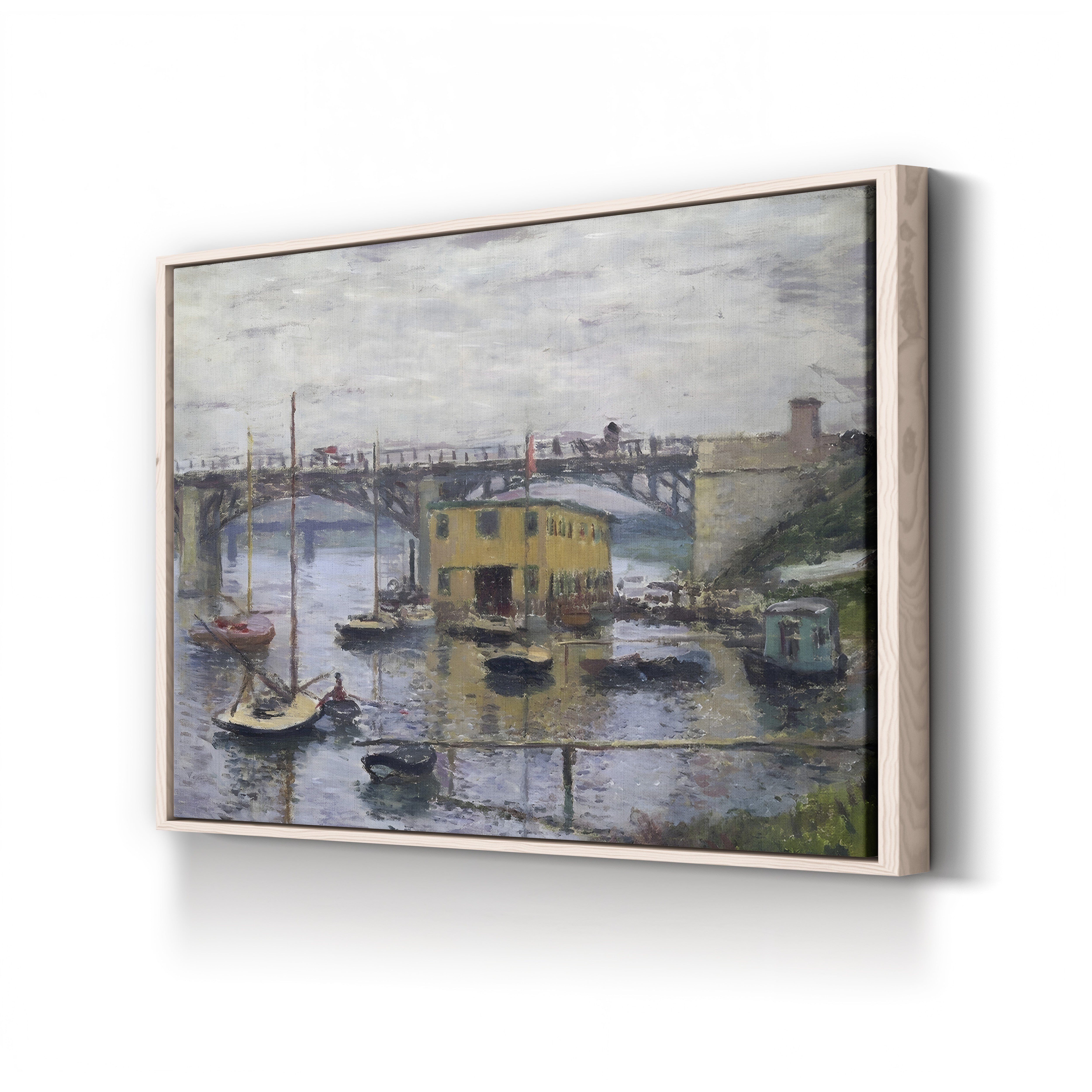 The Bridge at Argenteuil on a Gray Day – Claude Monet Wall Art | Impressionist Canvas Print