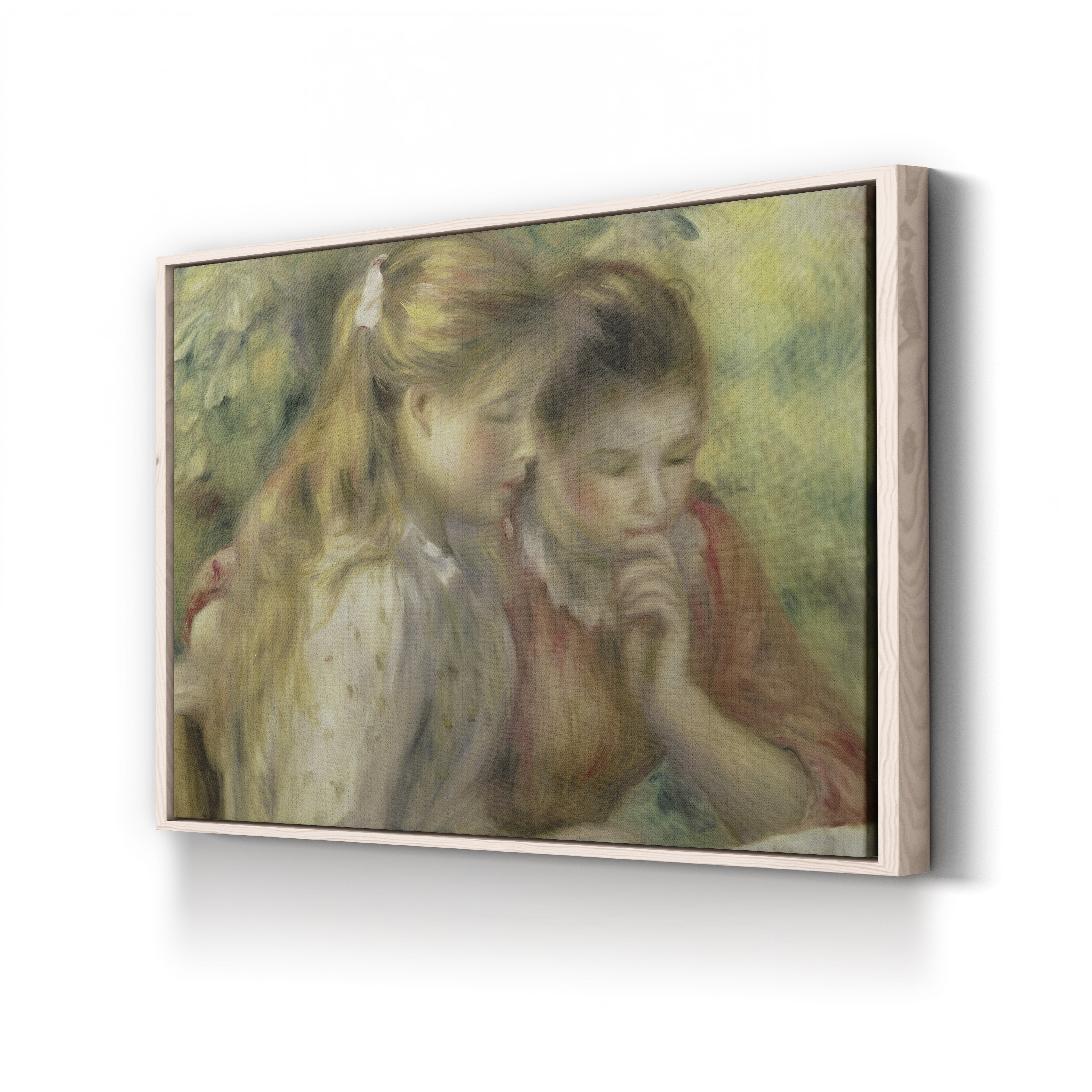 Two Girls Reading, 1892 – Pierre-Auguste Renoir Wall Art | Impressionist Interior Canvas Print