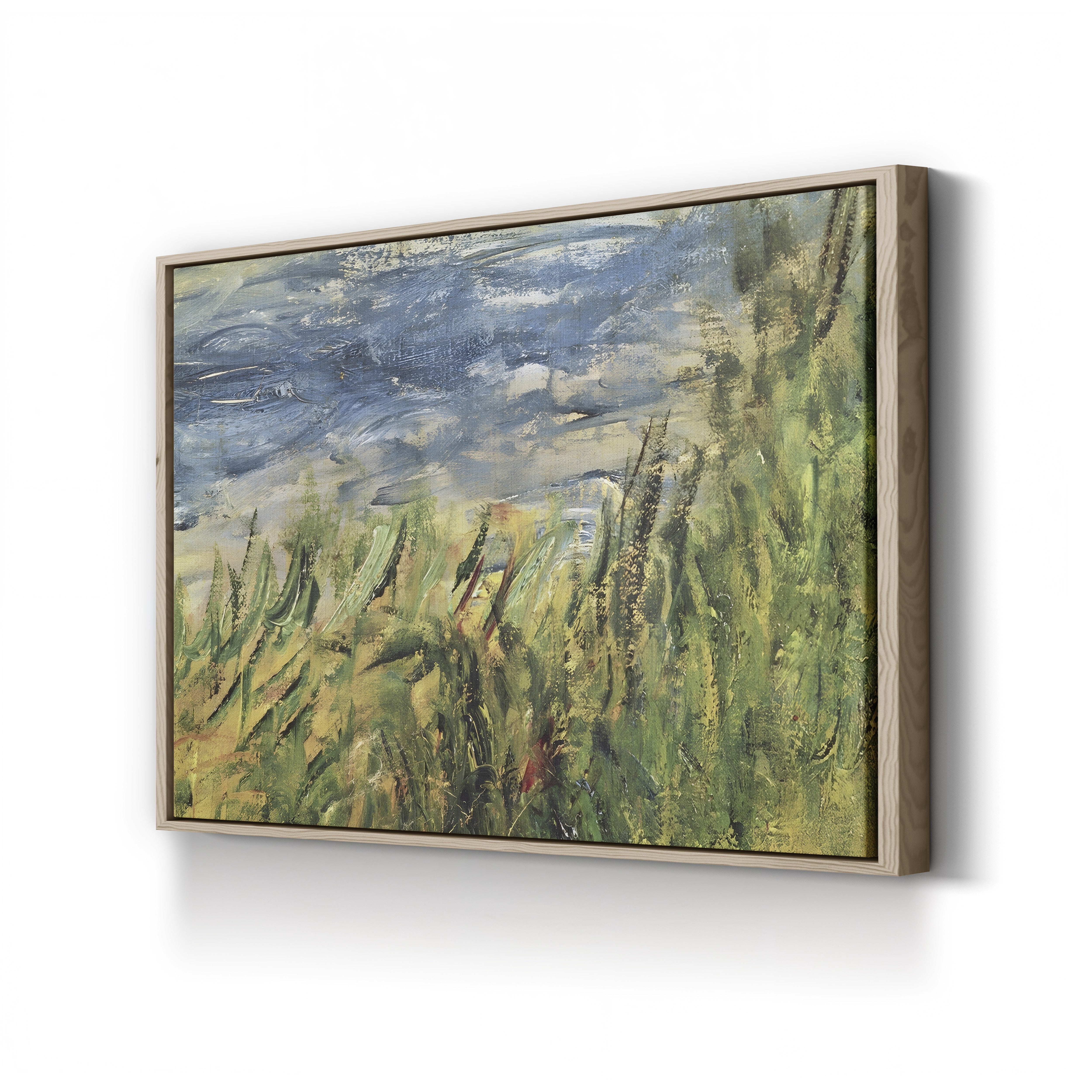 The Banks of the Seine at Champrosay (Detail of the Water and Grass), 1876 – Pierre-Auguste Renoir Wall Art | Impressionist Canvas Print