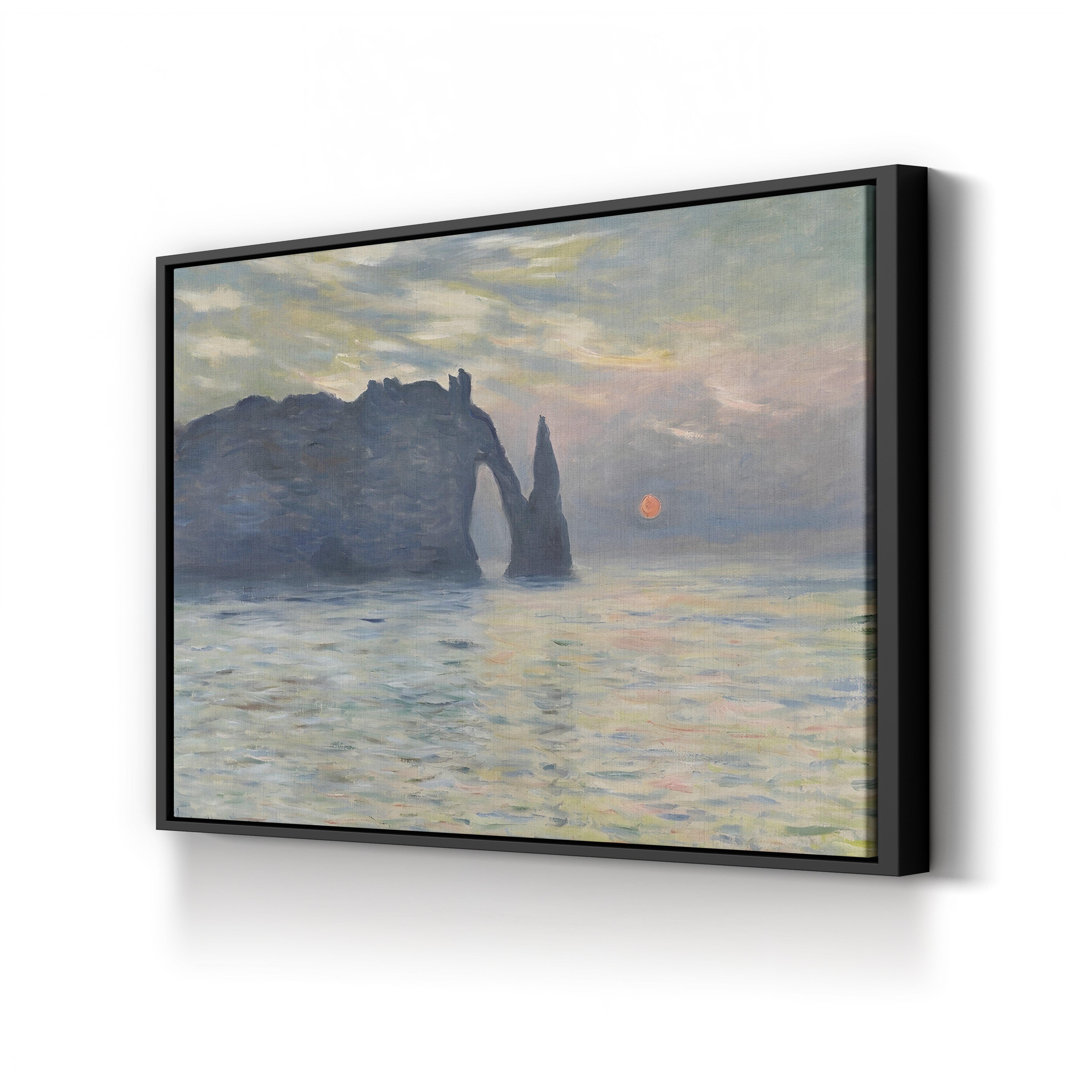 The Cliff, Étretat, Sunset (Étretat, soleil couchant), 1882-1883 by Claude Monet