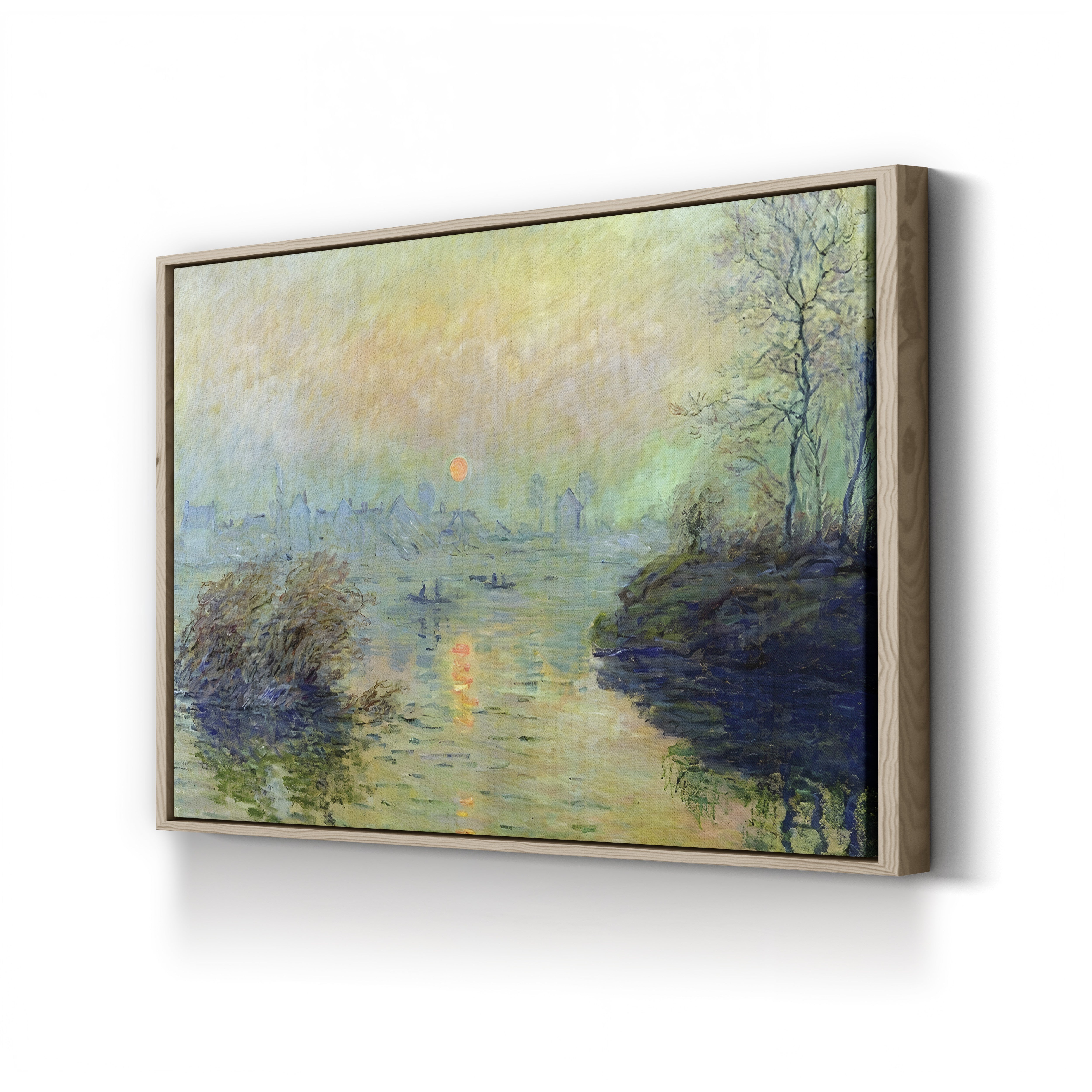 Sun Setting over the Seine at Lavacourt, Winter Effect (Soleil couchant sur la Seine à Lavacourt, effet d'hiver), 1880 by Claude Monet