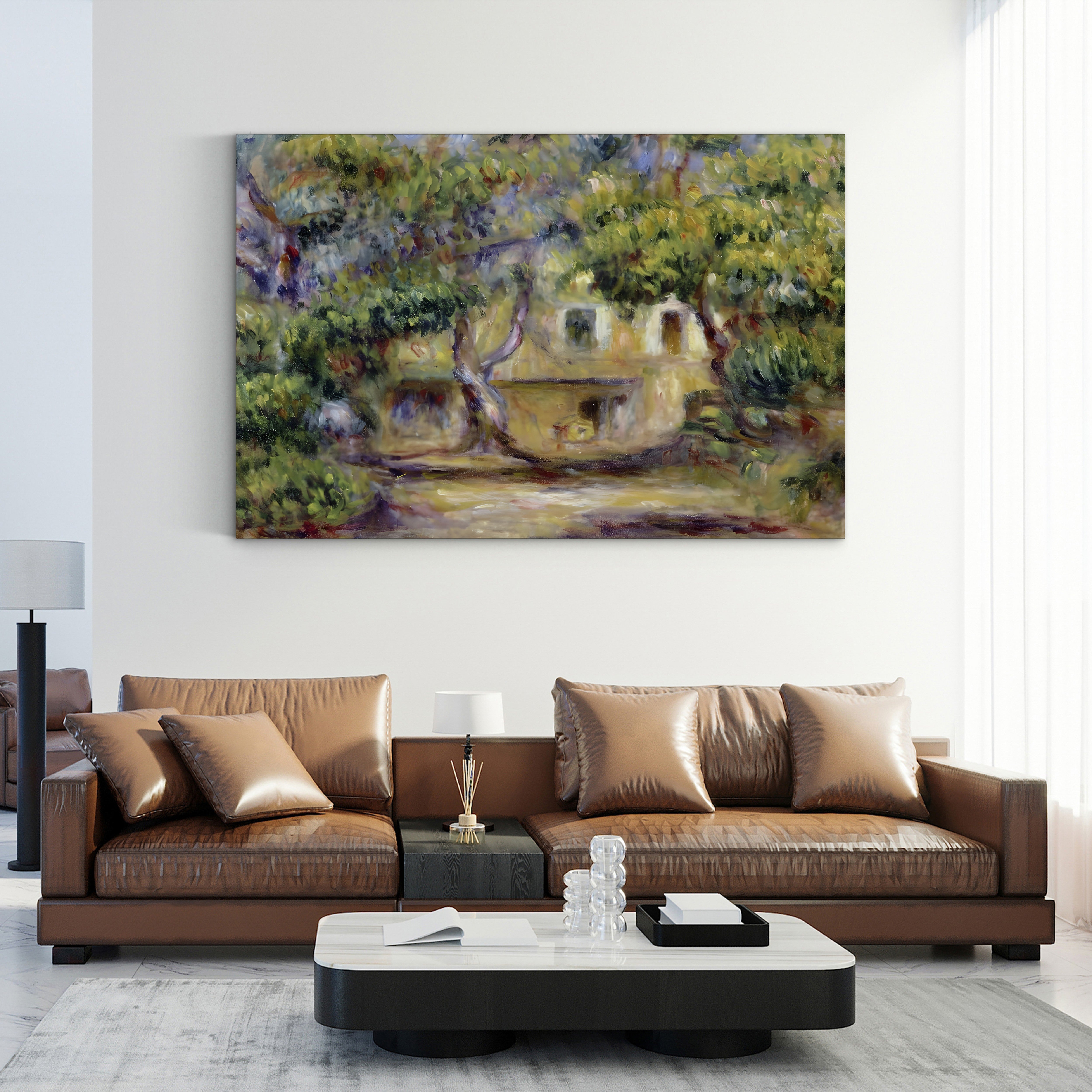 The Farm at Les Collettes, c.1915 – Pierre-Auguste Renoir Wall Art | Impressionist Provençal Canvas Print