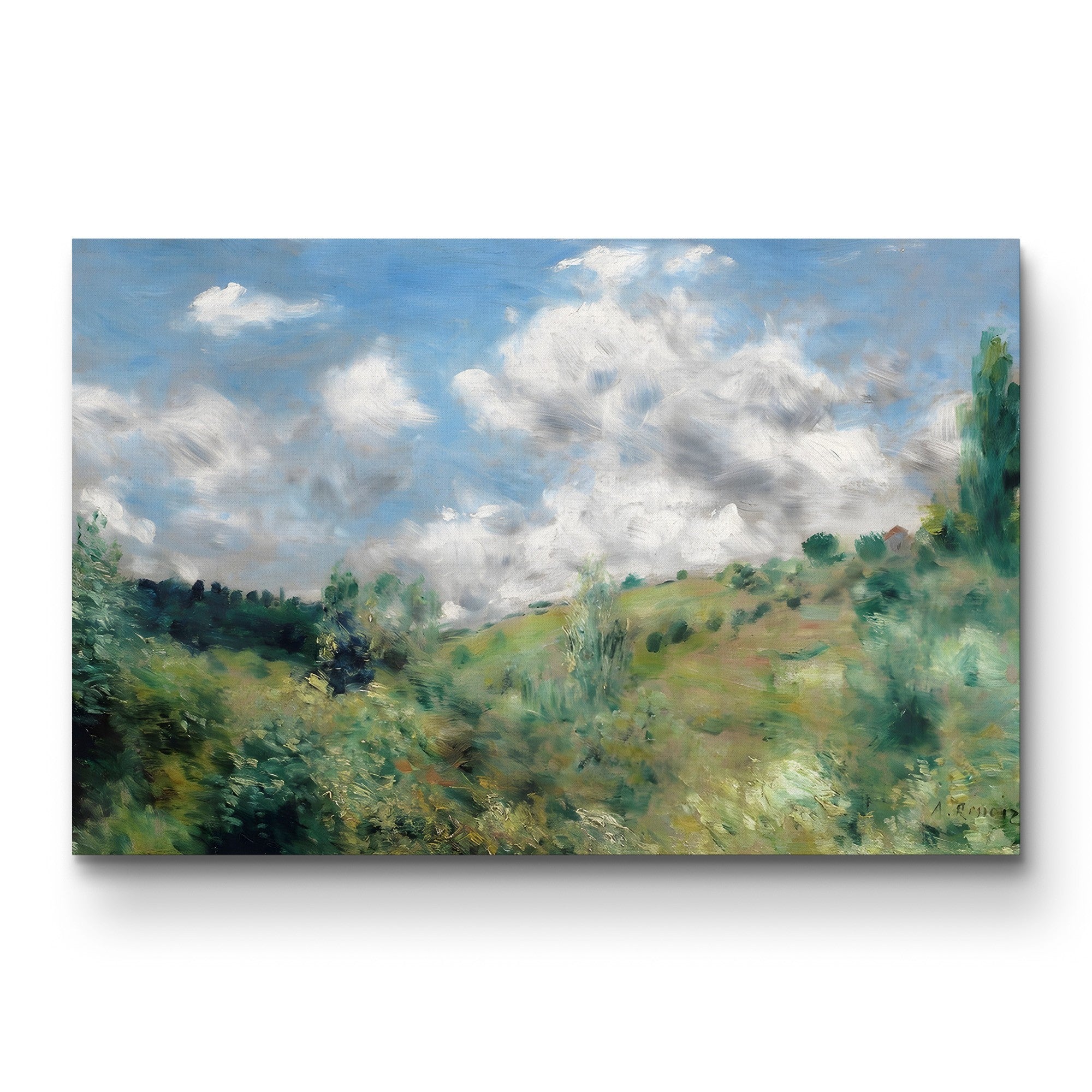 The Gust of Wind, c.1872 – Pierre-Auguste Renoir Wall Art | Impressionist Landscape Canvas Print