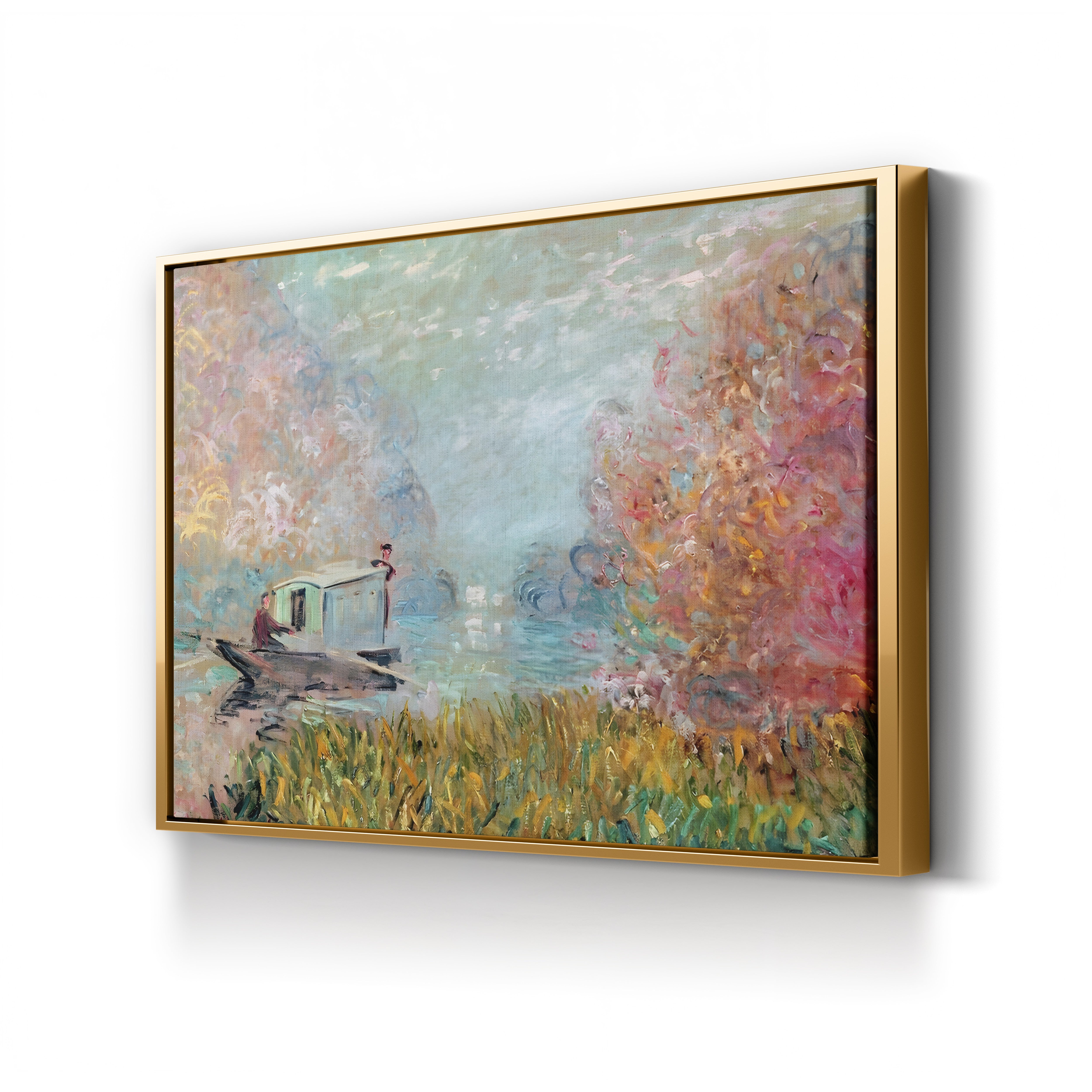 The Studio Boat (Le Bateau-atelier), 1876 by Claude Monet