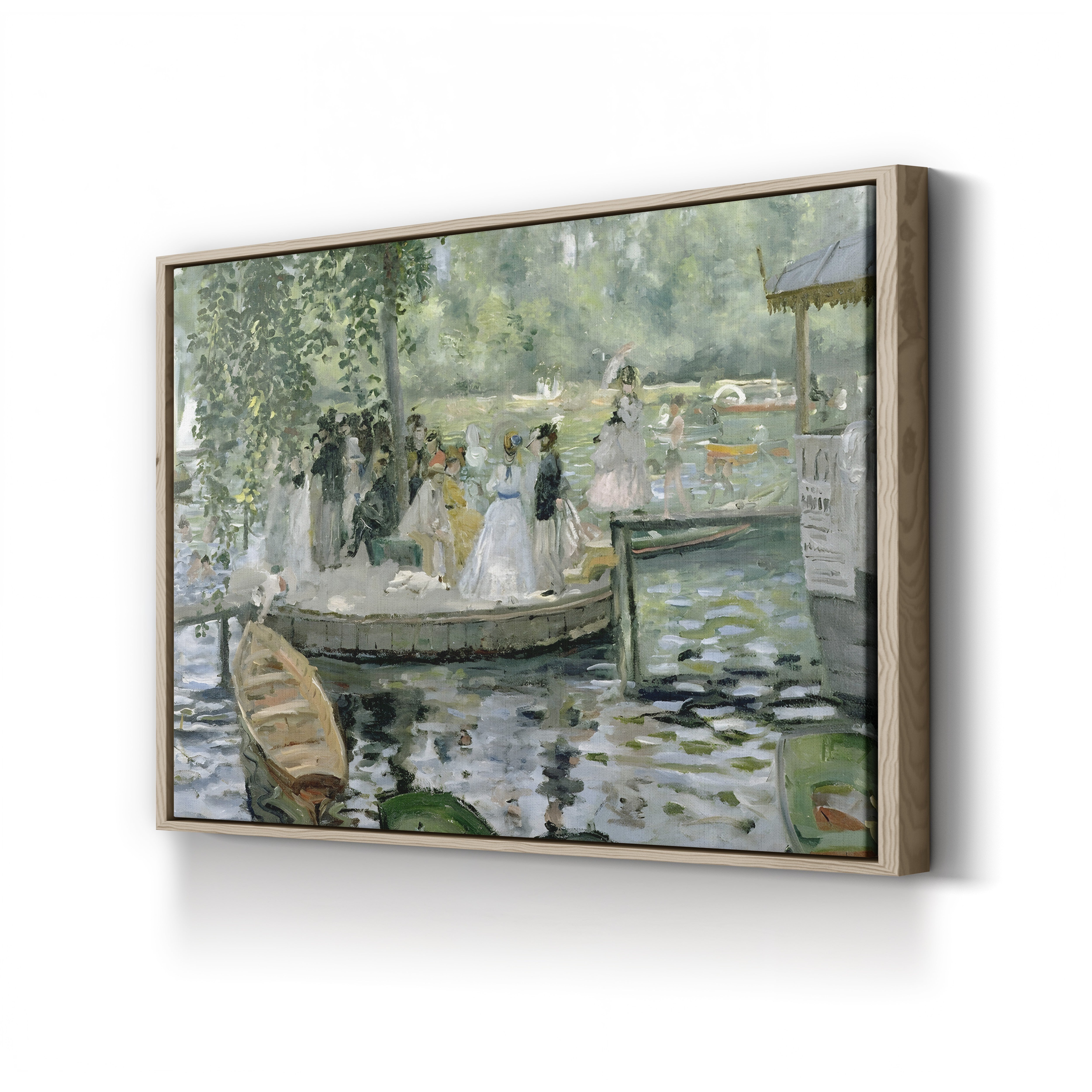 La Grenouillère, 1869 – Pierre-Auguste Renoir Wall Art | Impressionist River Canvas Print