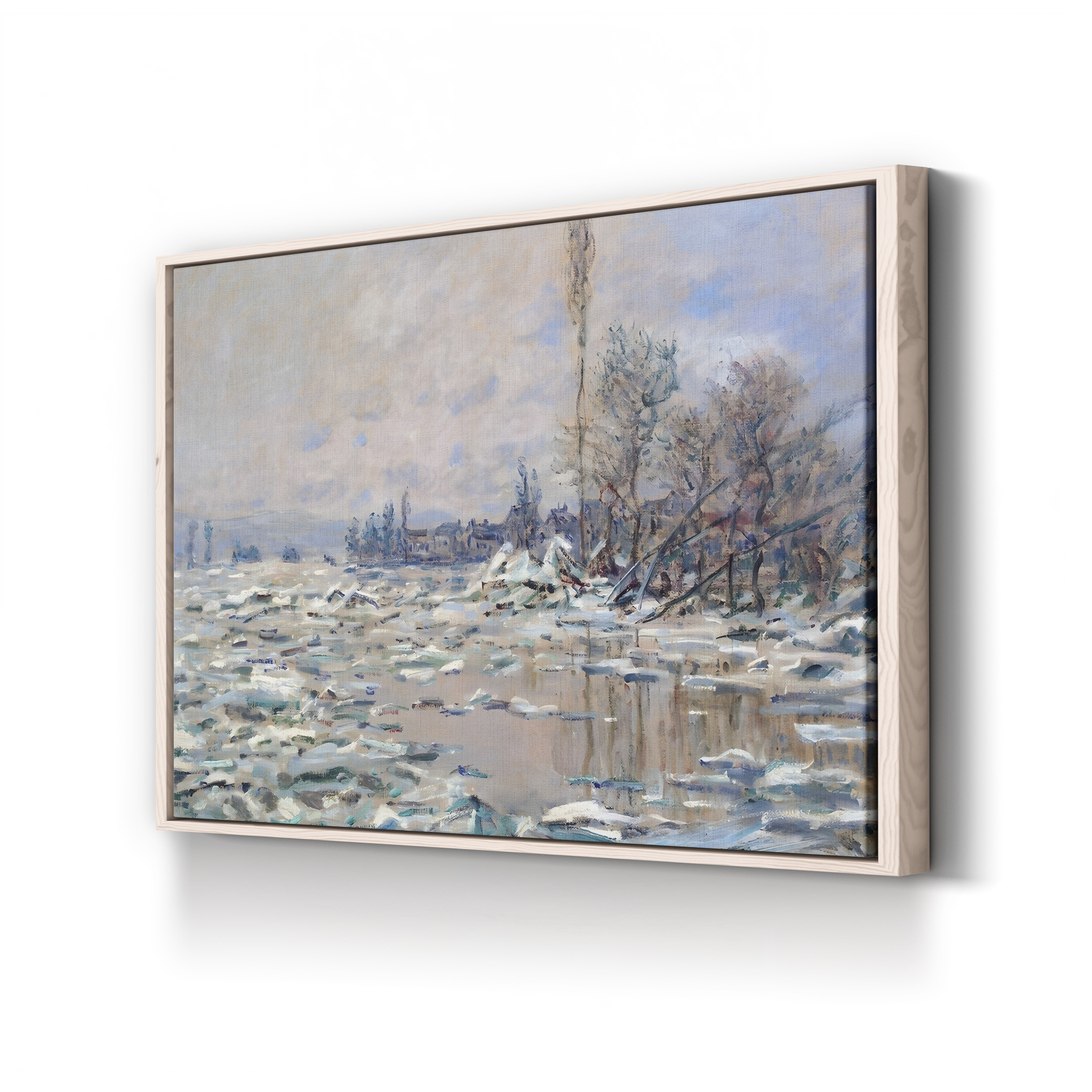 La Débâcle – Claude Monet Wall Art | Impressionist Ice Break River Canvas Print