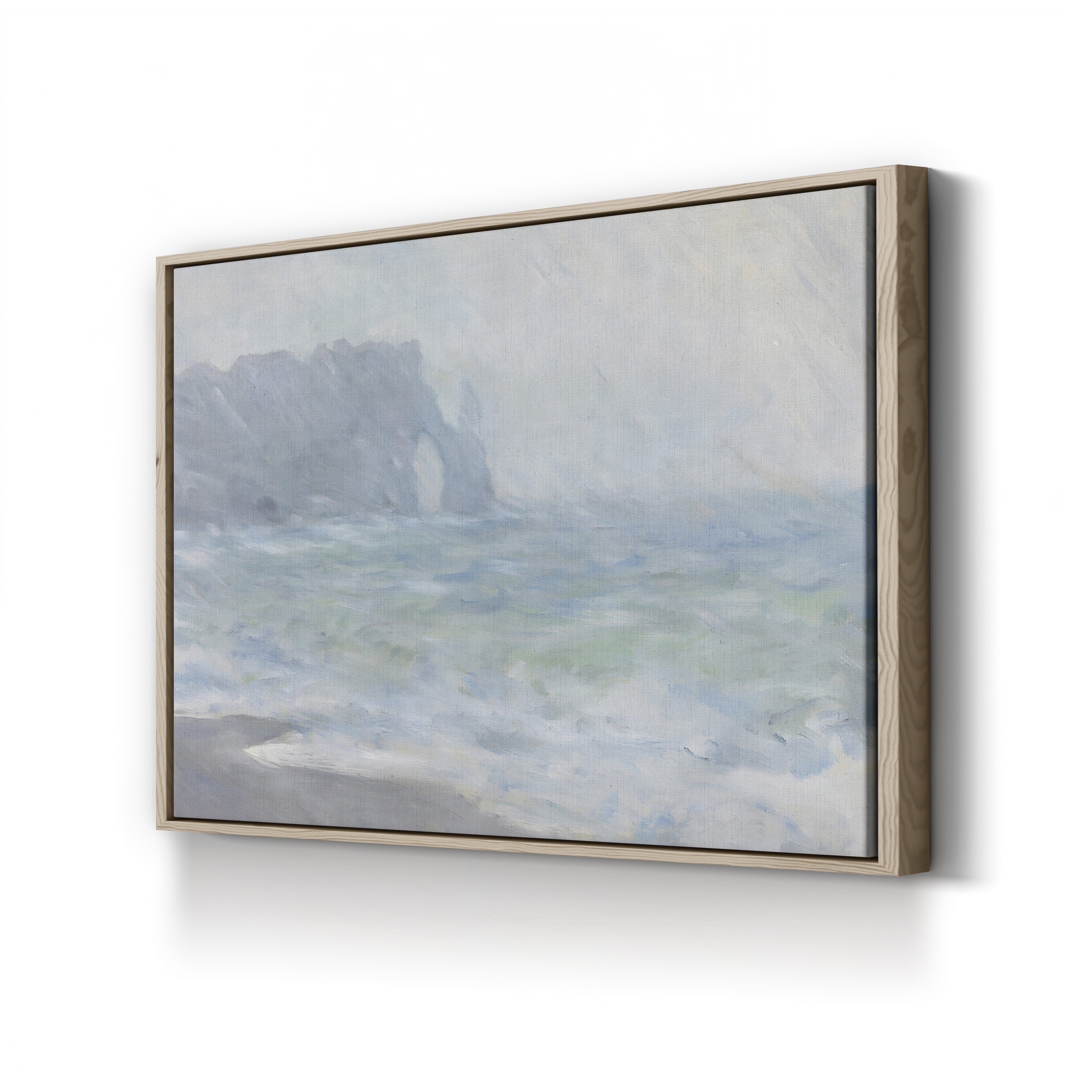 Étretat in the Rain, 1886 – Claude Monet Wall Art | Atmospheric Impressionist Normandy Cliff Canvas Print
