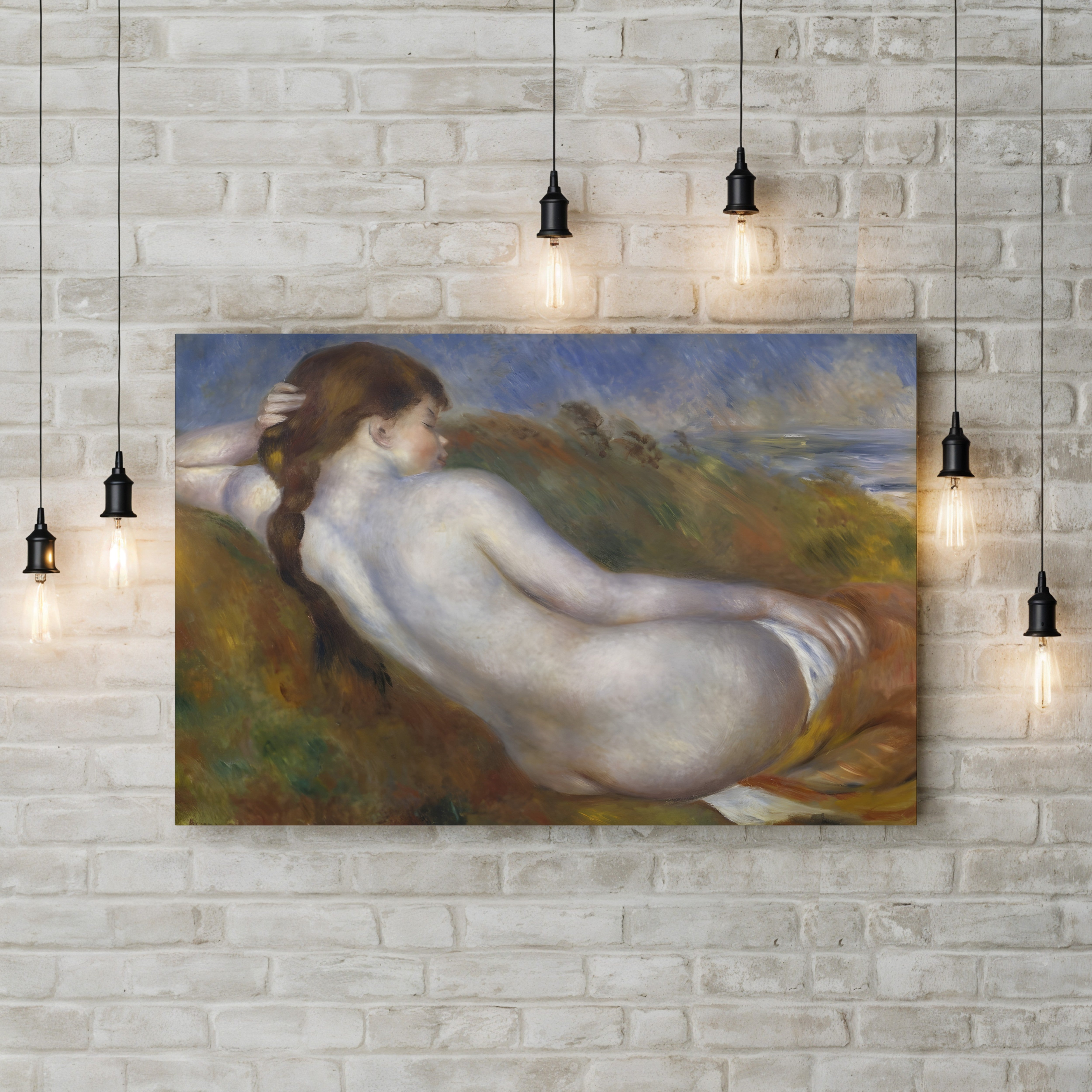 Reclining Nude – Renoir Wall Art | Impressionist Nude Canvas Print