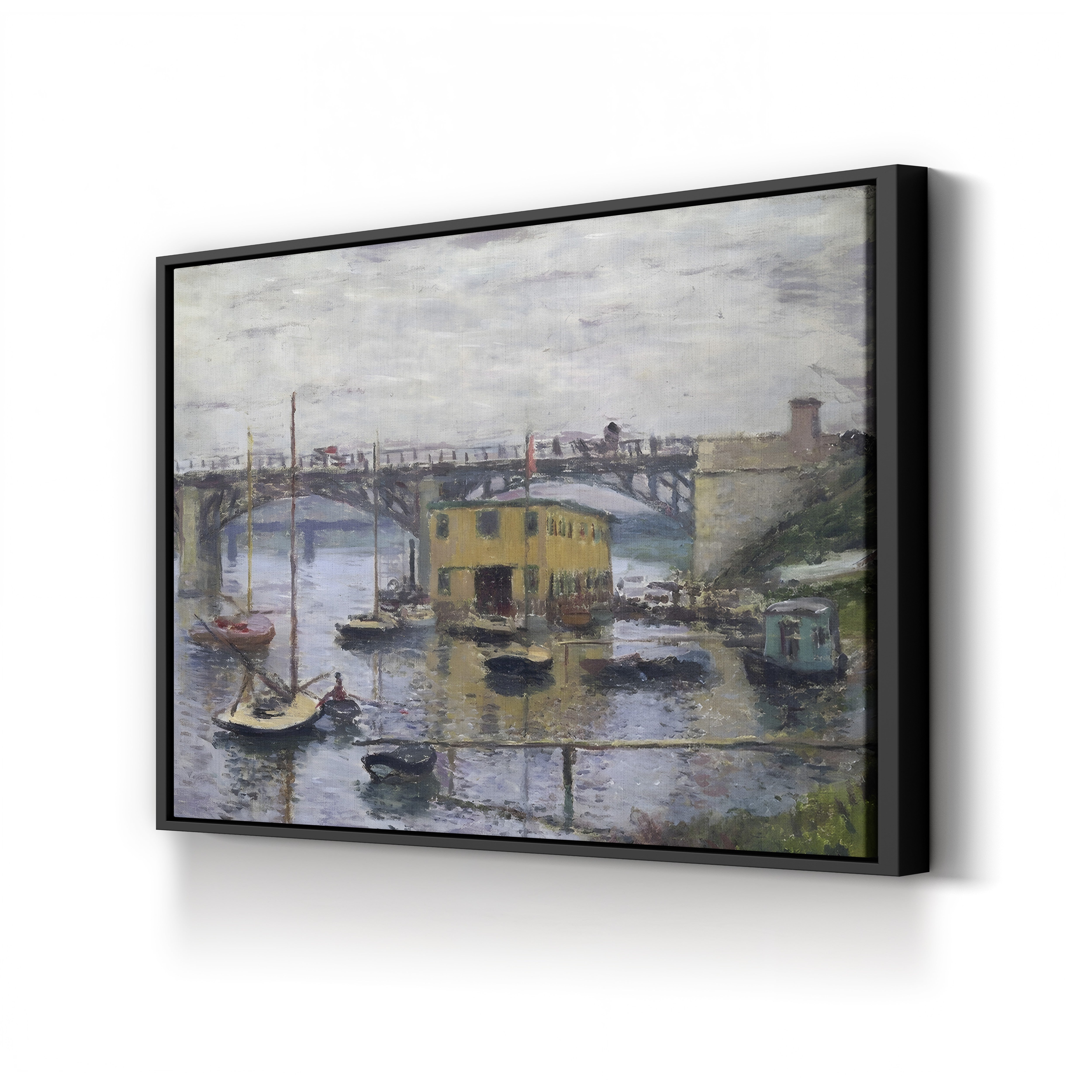 The Bridge at Argenteuil on a Gray Day – Claude Monet Wall Art | Impressionist Canvas Print
