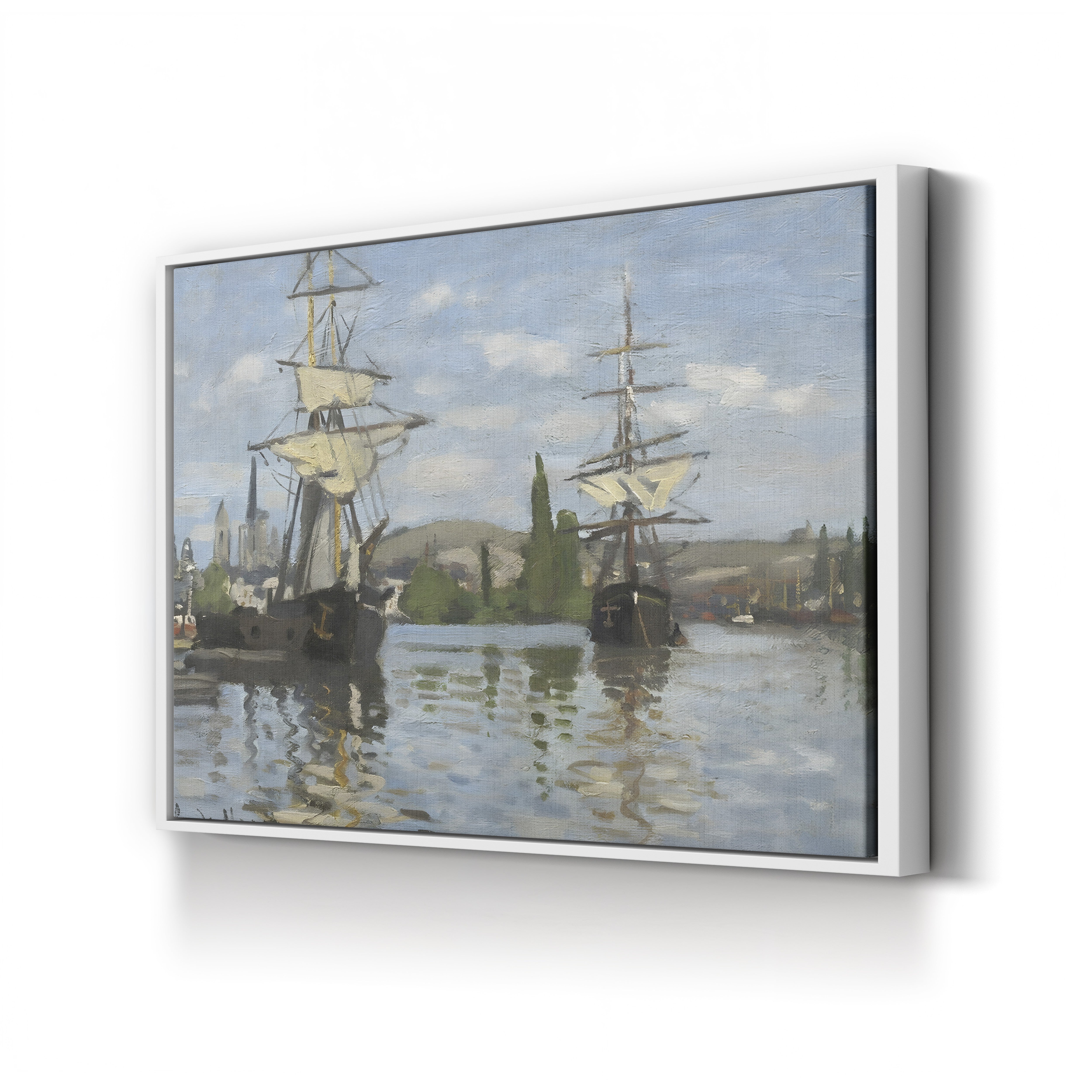 Ships Riding on the Seine at Rouen, 1872-73 by Claude Monet