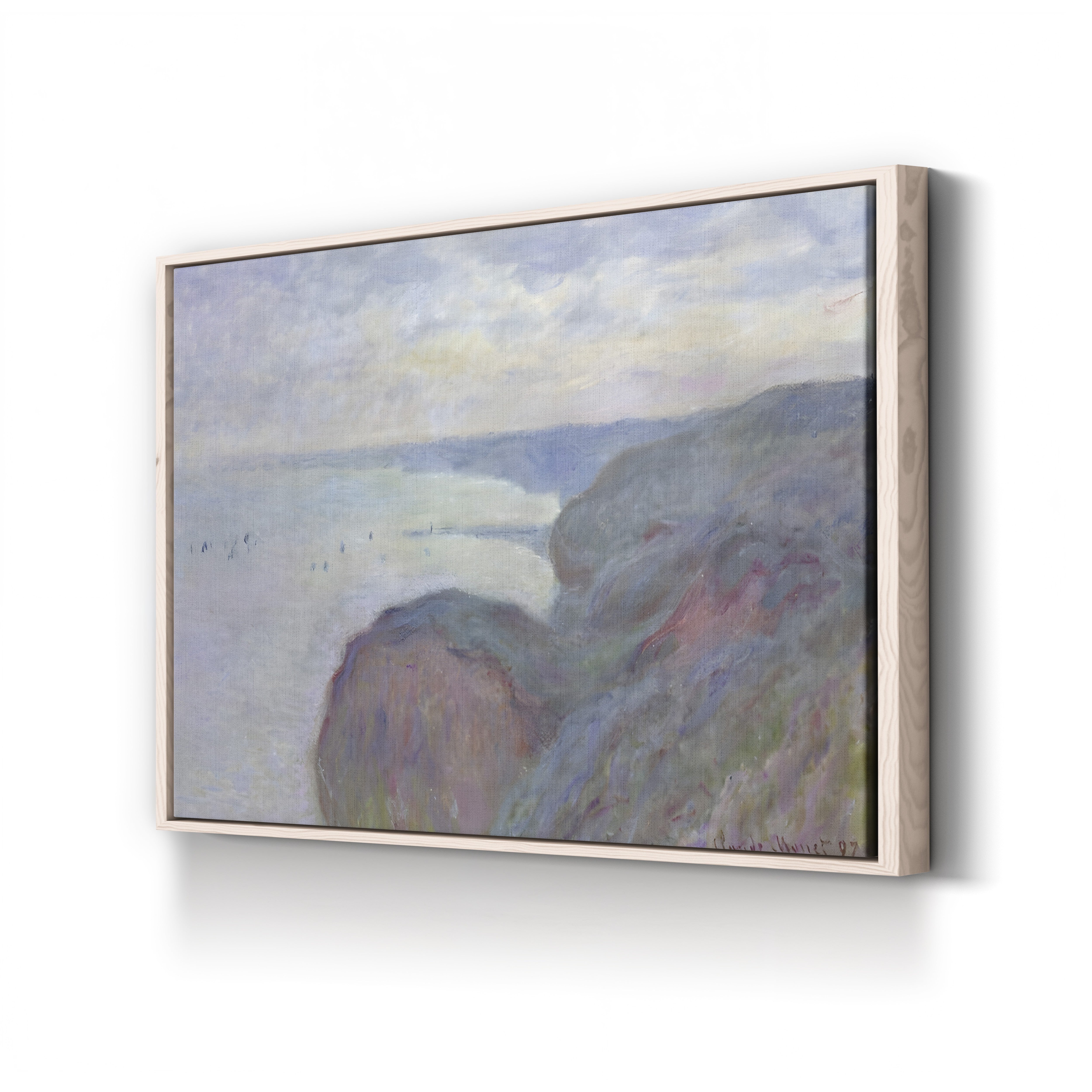 Cliffs Near Dieppe, 1897 – Claude Monet Wall Art | Late Impressionist Norman Coast Canvas Print