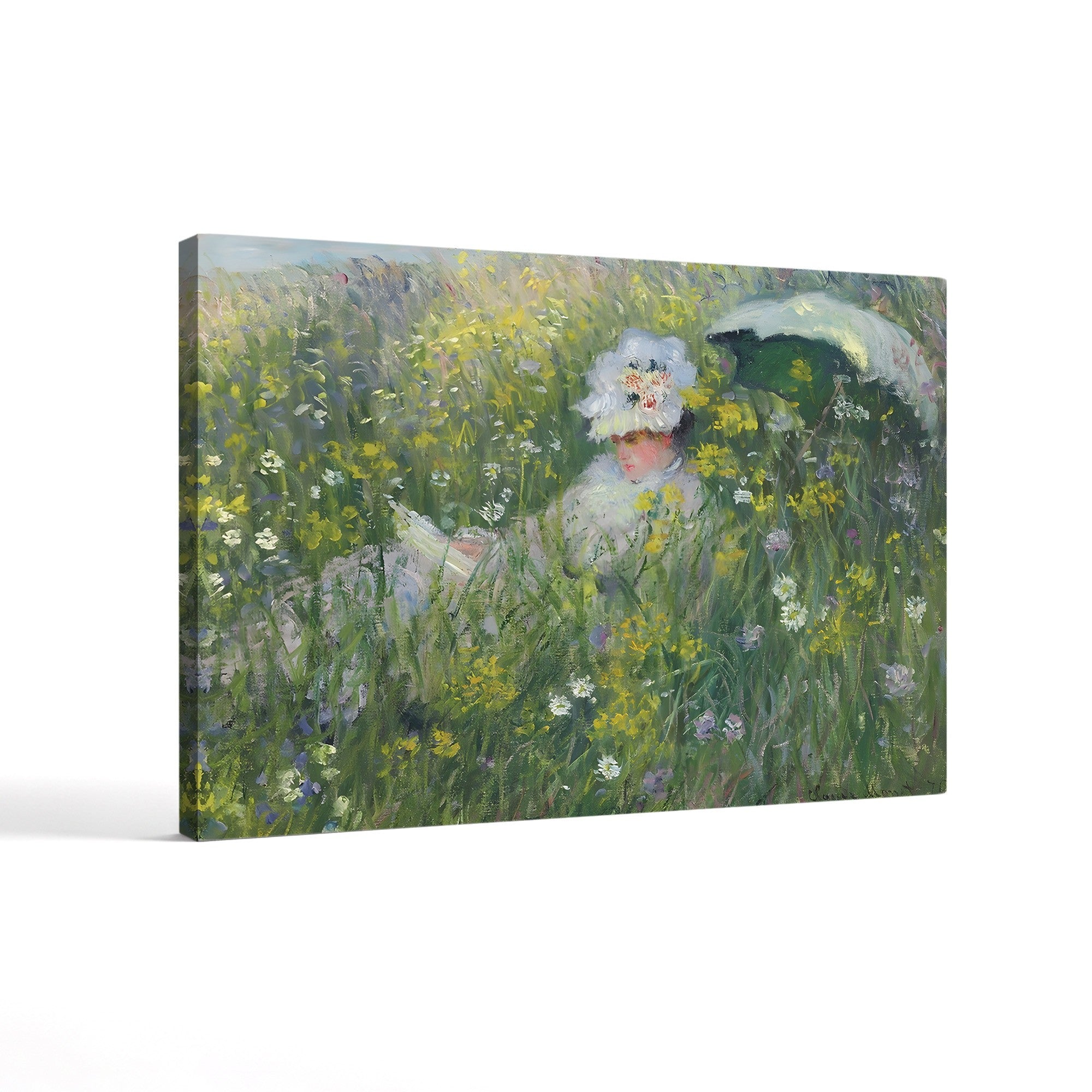 In the Meadow (Dans la Prairie), 1876 – Claude Monet Wall Art | Impressionist Summer Landscape Canvas Print