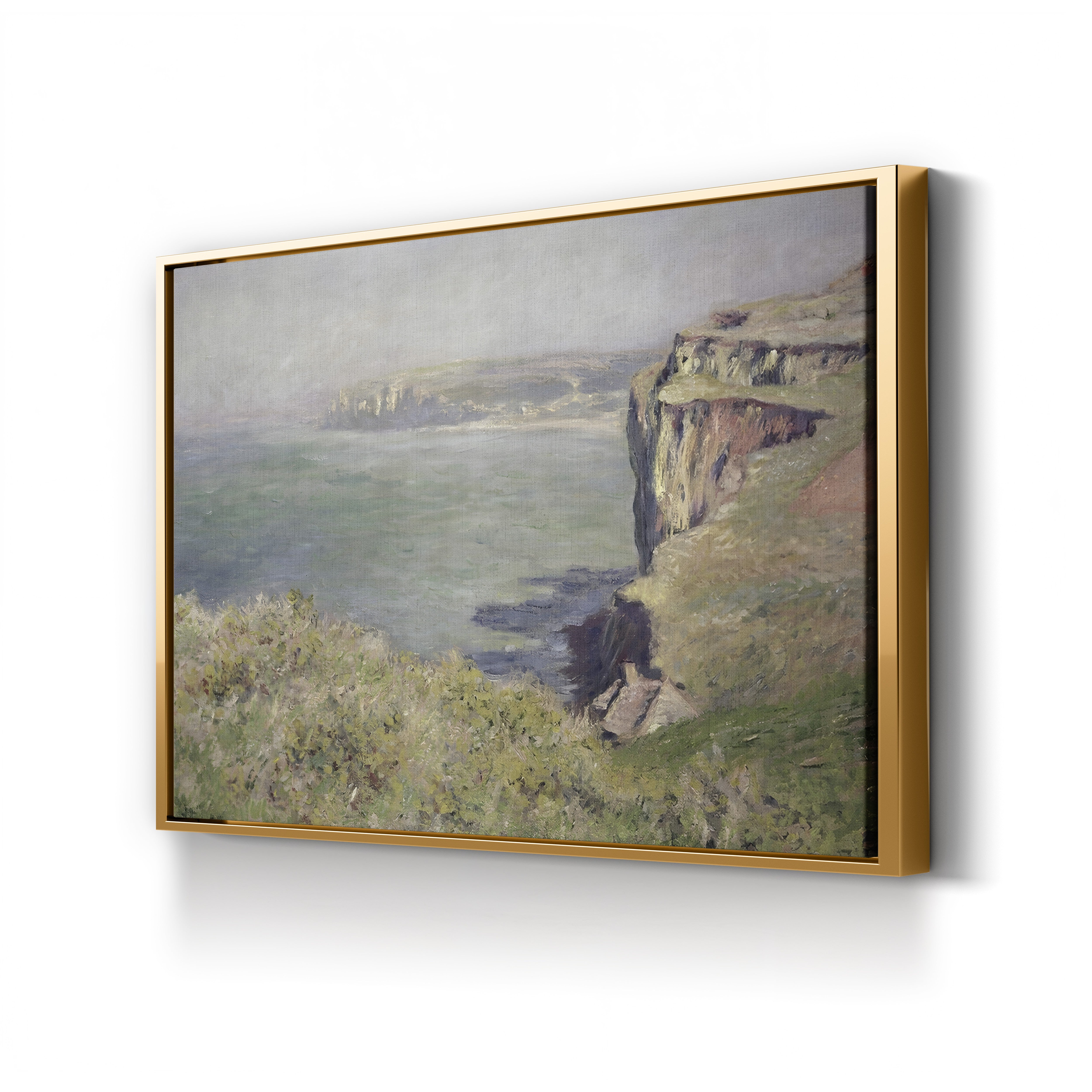 Cliff at Varengeville, 1882 – Claude Monet Wall Art | Impressionist Norman Clifftop Canvas Print