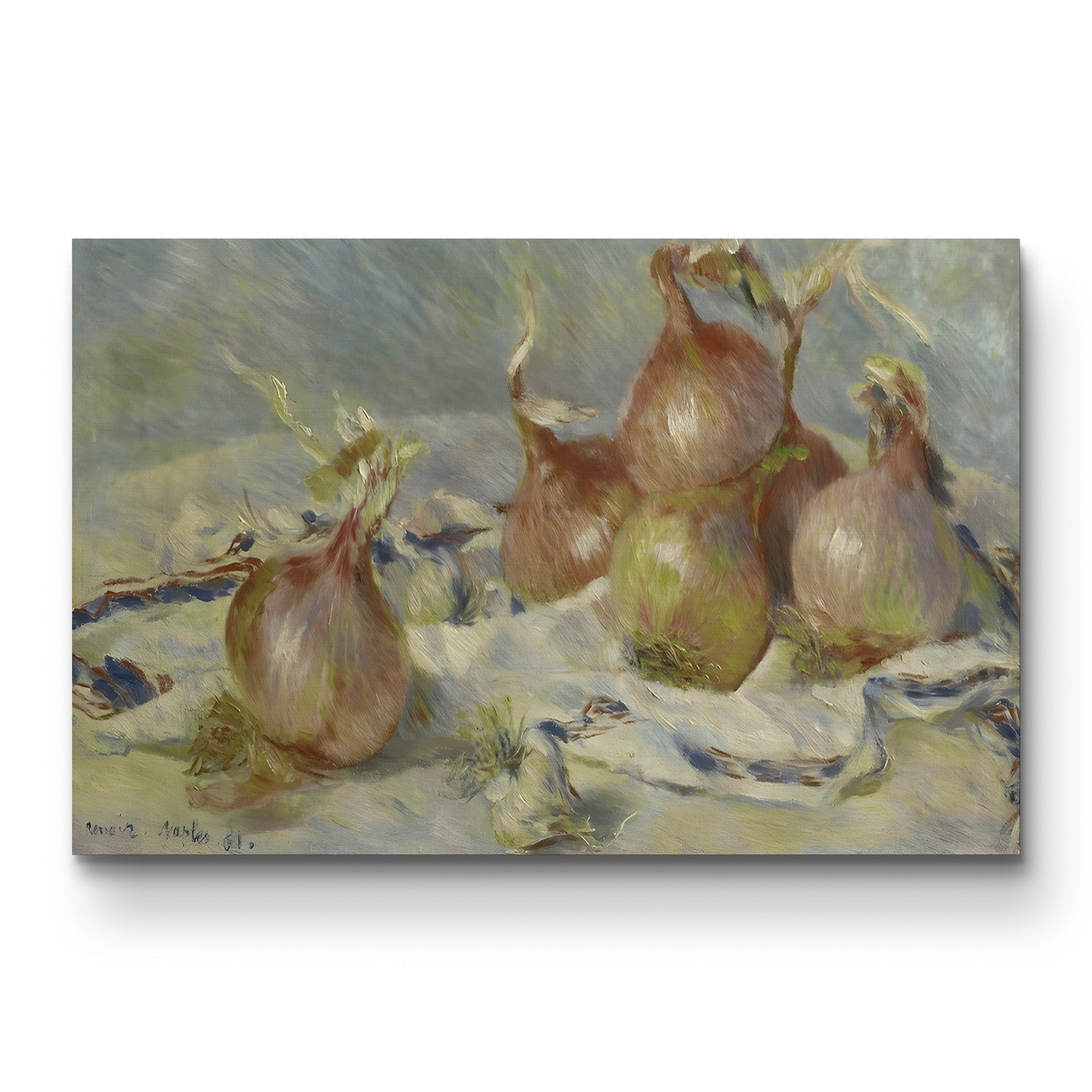 Onions, 1881 – Pierre-Auguste Renoir Wall Art | Impressionist Still Life Canvas Print
