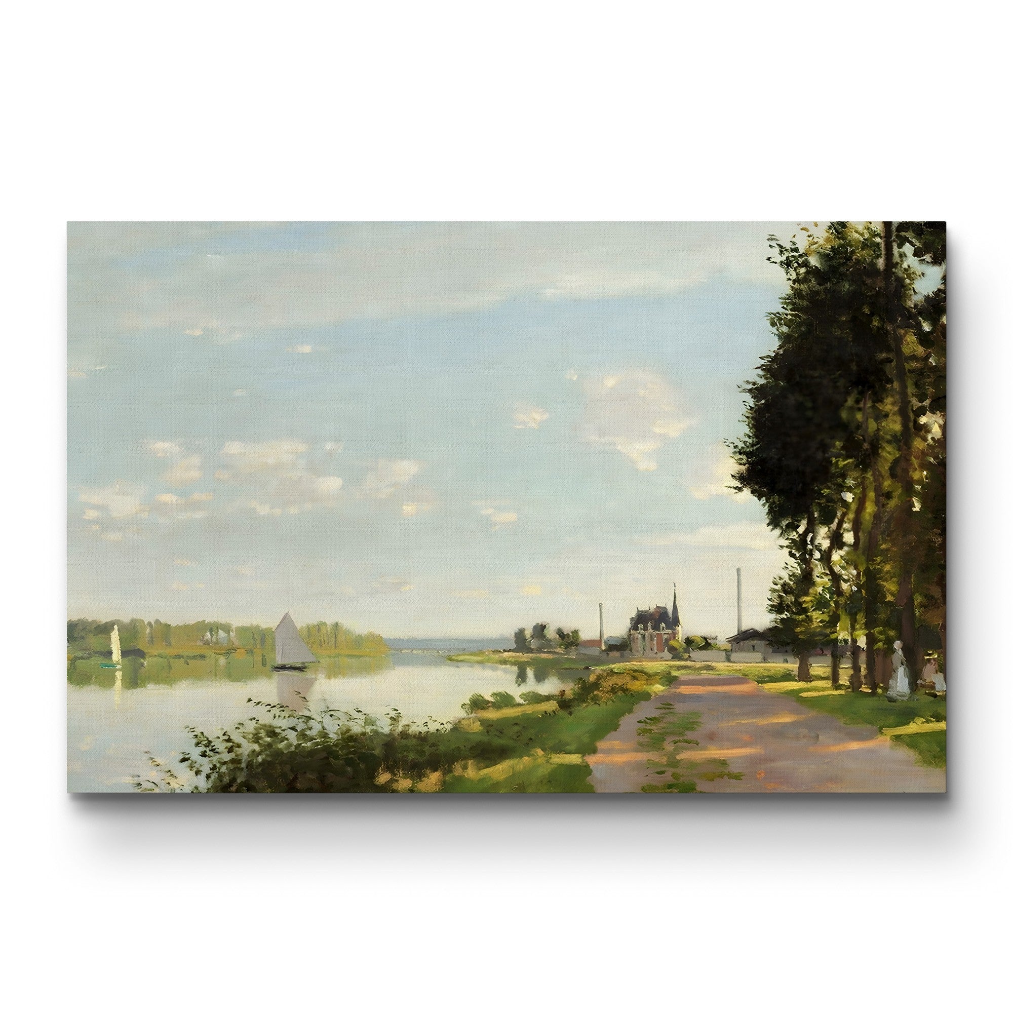 Argenteuil, c. 1872 – Claude Monet Wall Art | Early Impressionist Seine Landscape Canvas Print