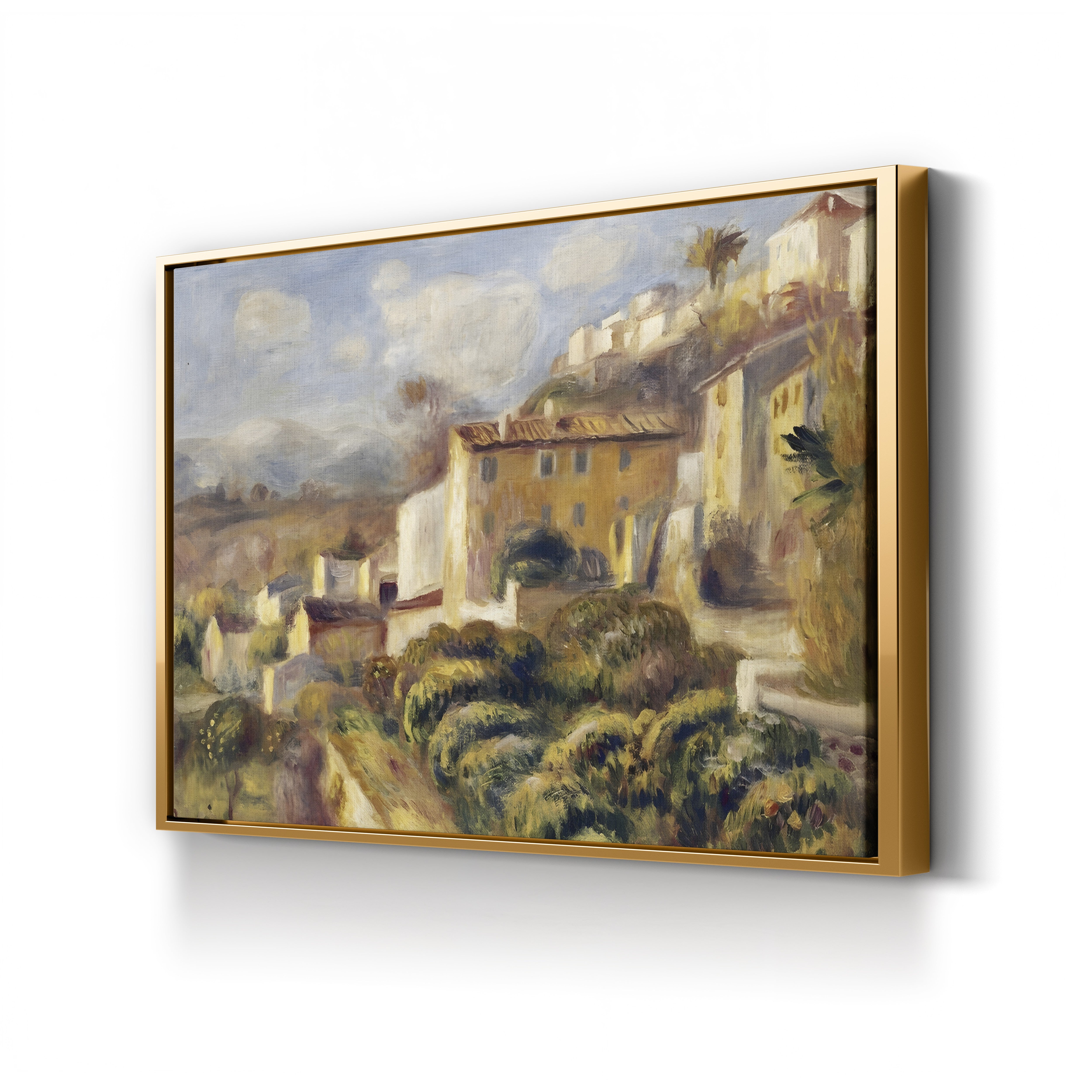 View of the Post Office at Cagnes, 1907 – Pierre-Auguste Renoir Wall Art | Impressionist Provence Canvas Print