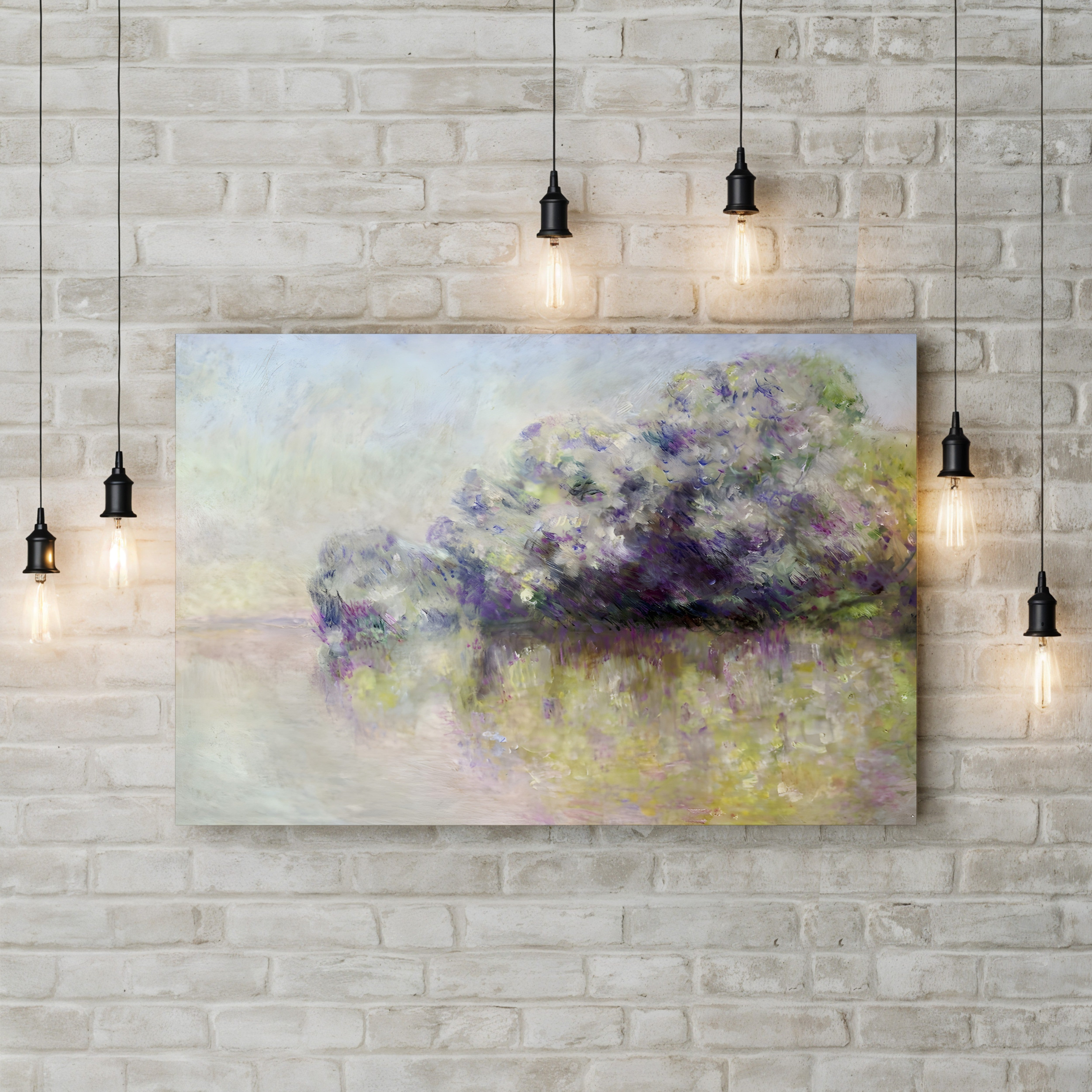 Île aux Orties near Vernon – Claude Monet Wall Art | Impressionist River Landscape Canvas Print