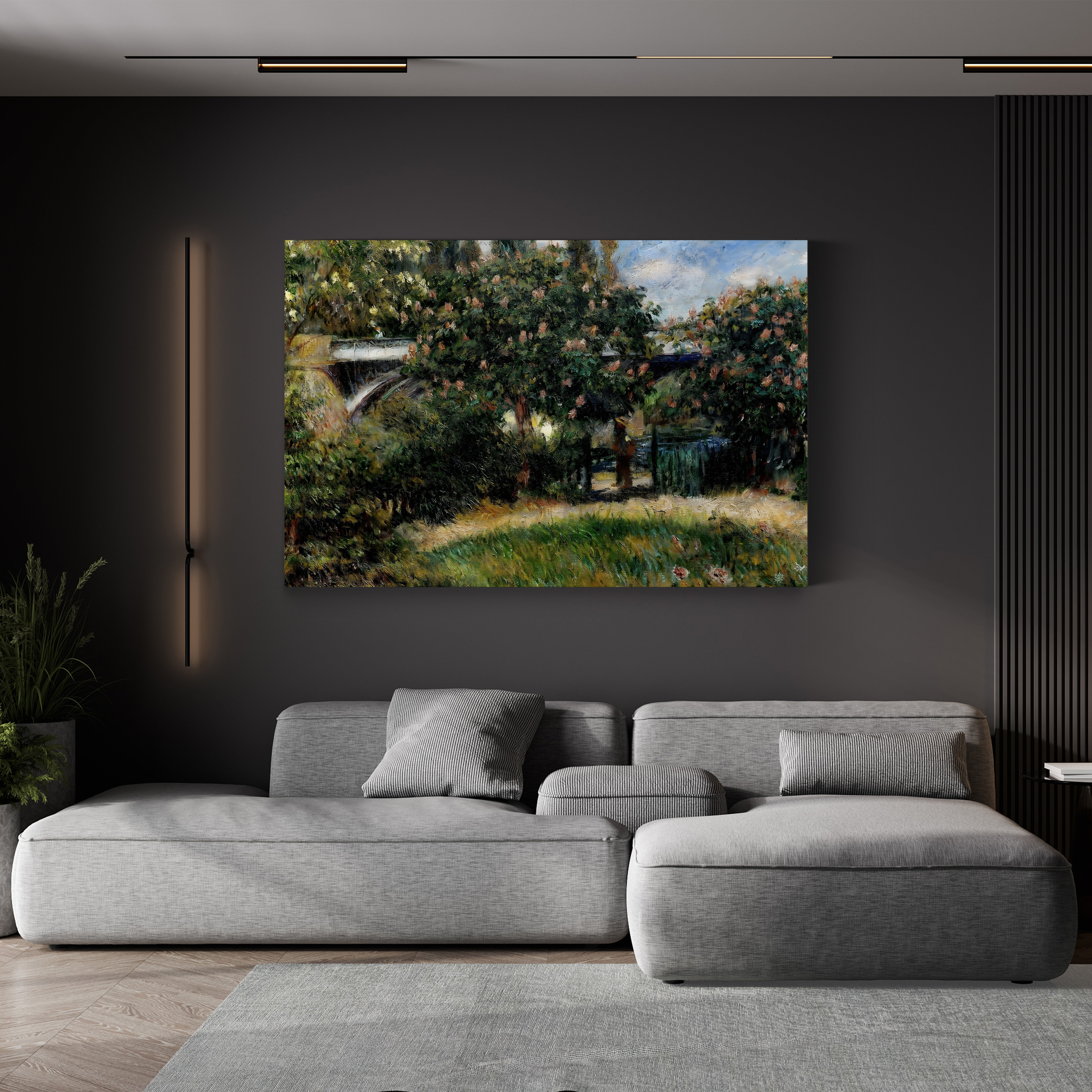 Railway Bridge at Chatou, 1881 – Renoir Wall Art | Impressionist Canvas