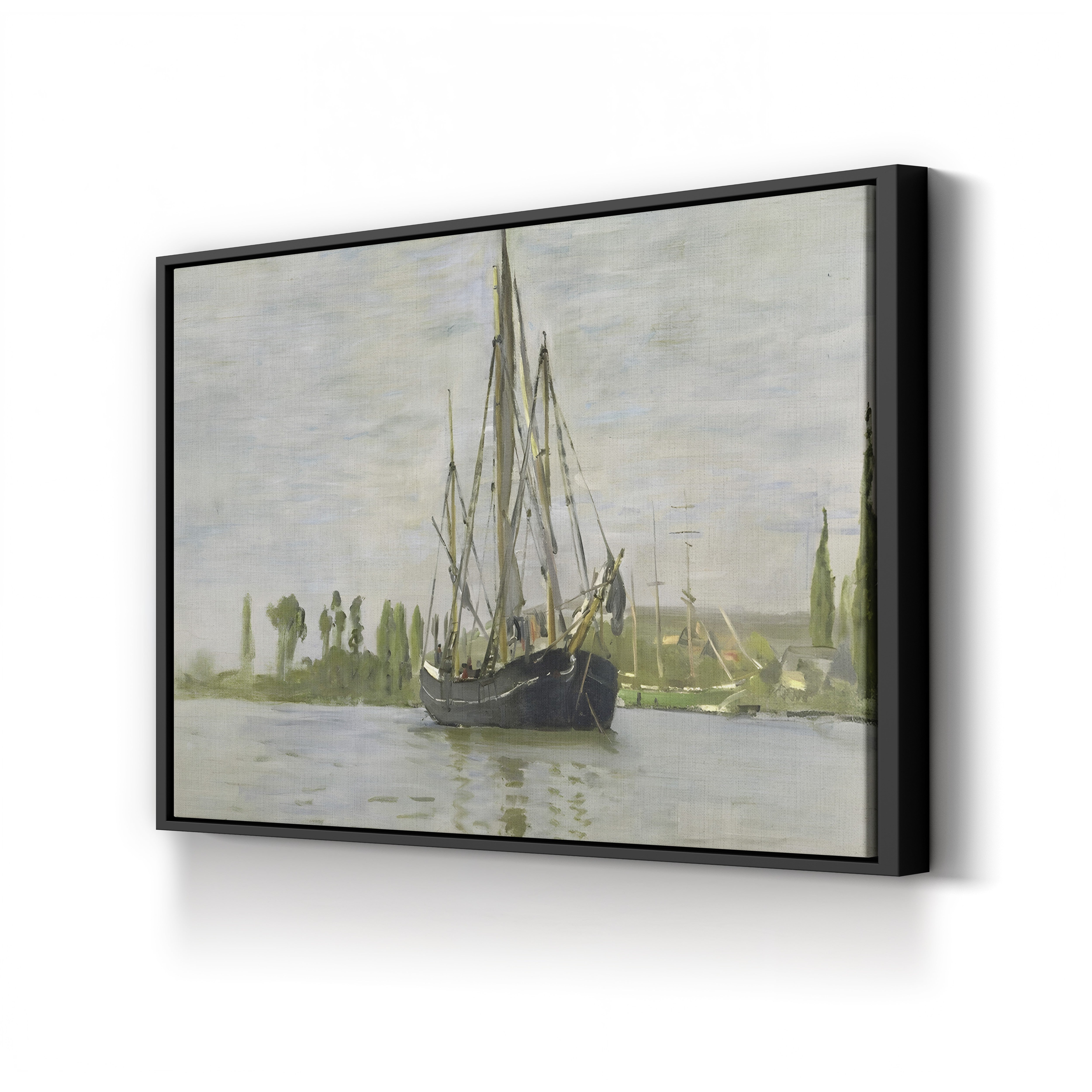The Chasse-Marée at Anchor (Chasse-marée à l’ancre, près de Rouen), 1872 by Claude Monet