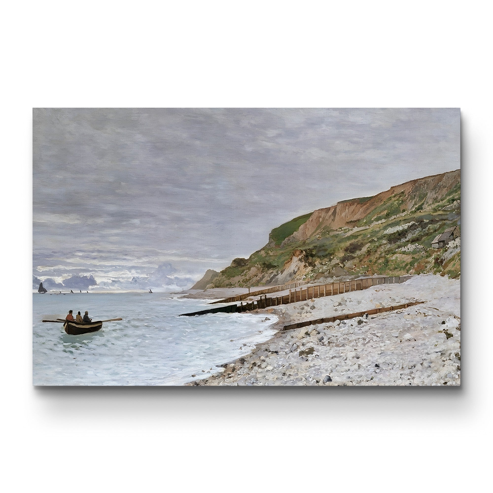 La Pointe de la Hève, 1864 – Claude Monet Wall Art | Early Impressionist Norman Cliff Canvas Print