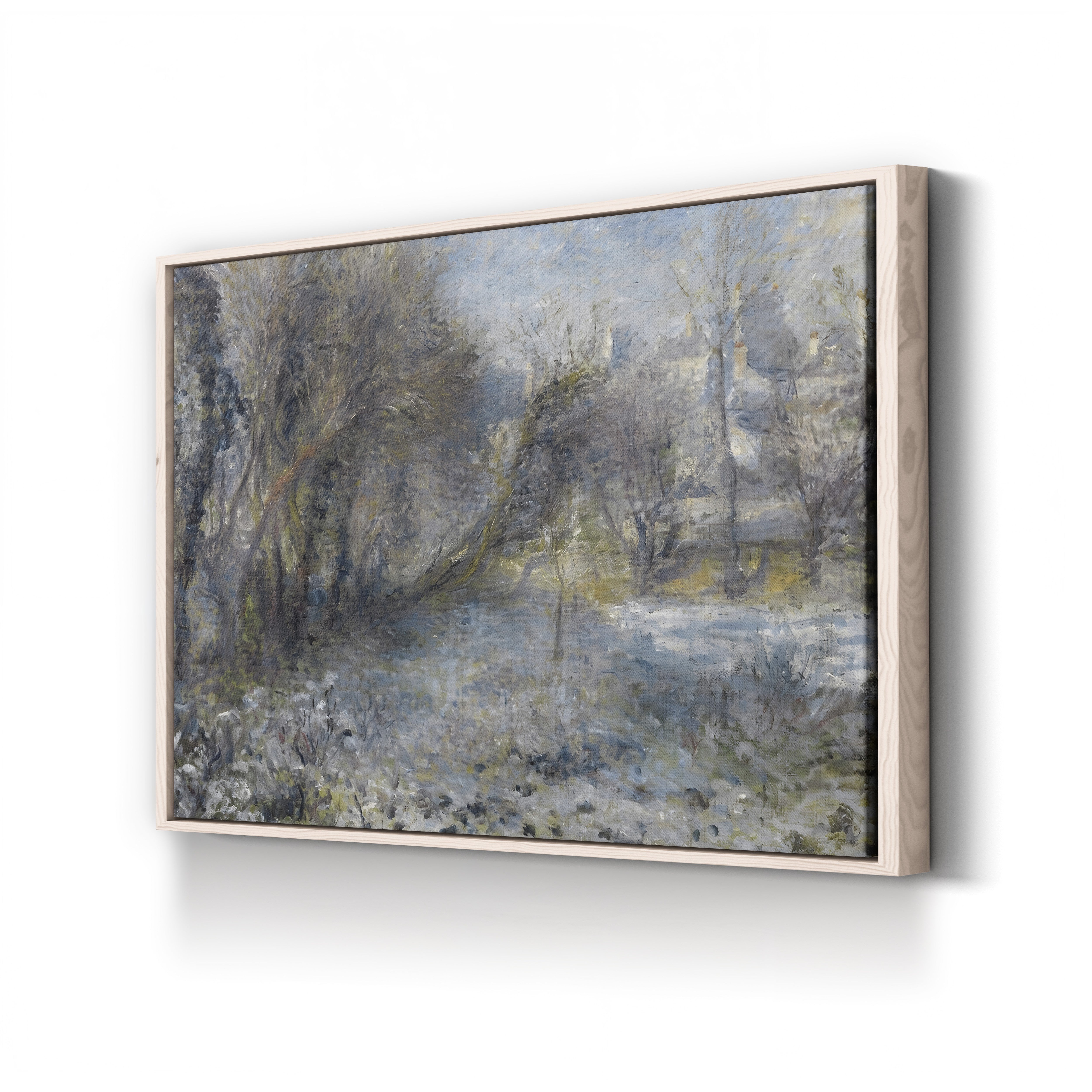 Snow-Covered Landscape, c.1870 – Renoir Wall Art | Impressionist Winter Canvas