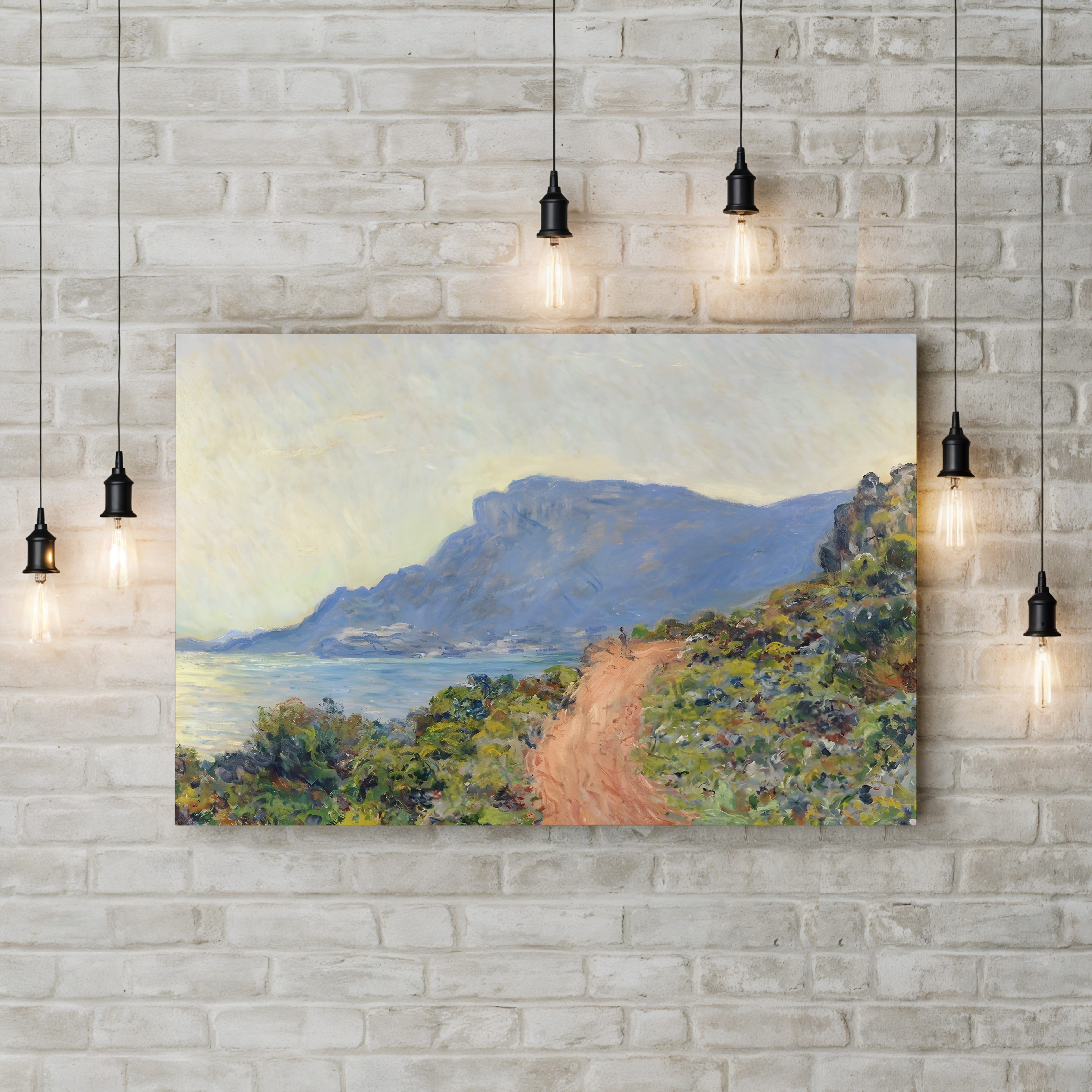 La Corniche near Monaco, 1884 – Pierre-Auguste Renoir Wall Art | Impressionist Mediterranean Landscape Canvas Print