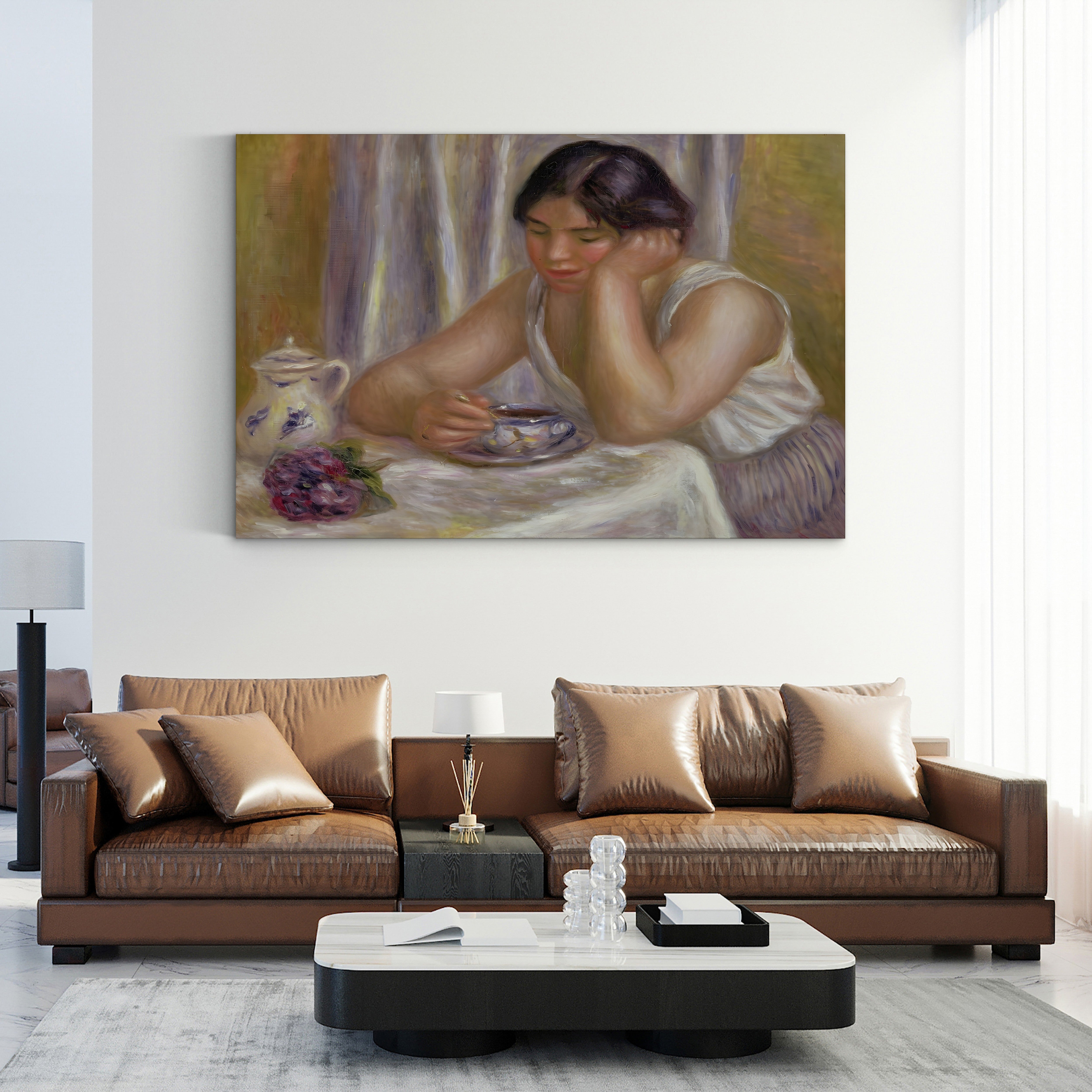 Cup of Chocolate – Pierre-Auguste Renoir Wall Art | Impressionist Figure Canvas Print