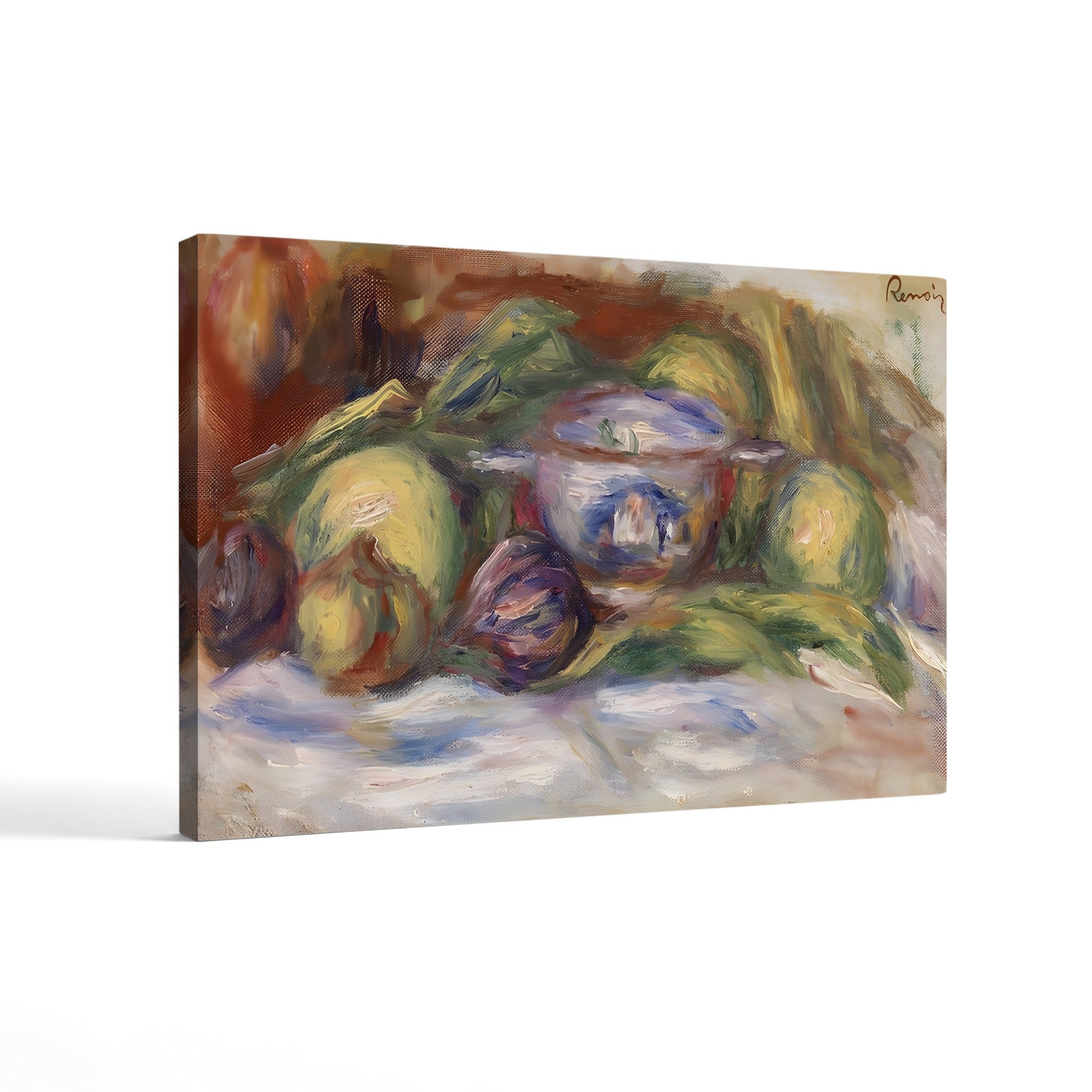 Bowl of Figs and Apples, 1916 – Pierre-Auguste Renoir Wall Art | Late Impressionist Still Life Canvas Print