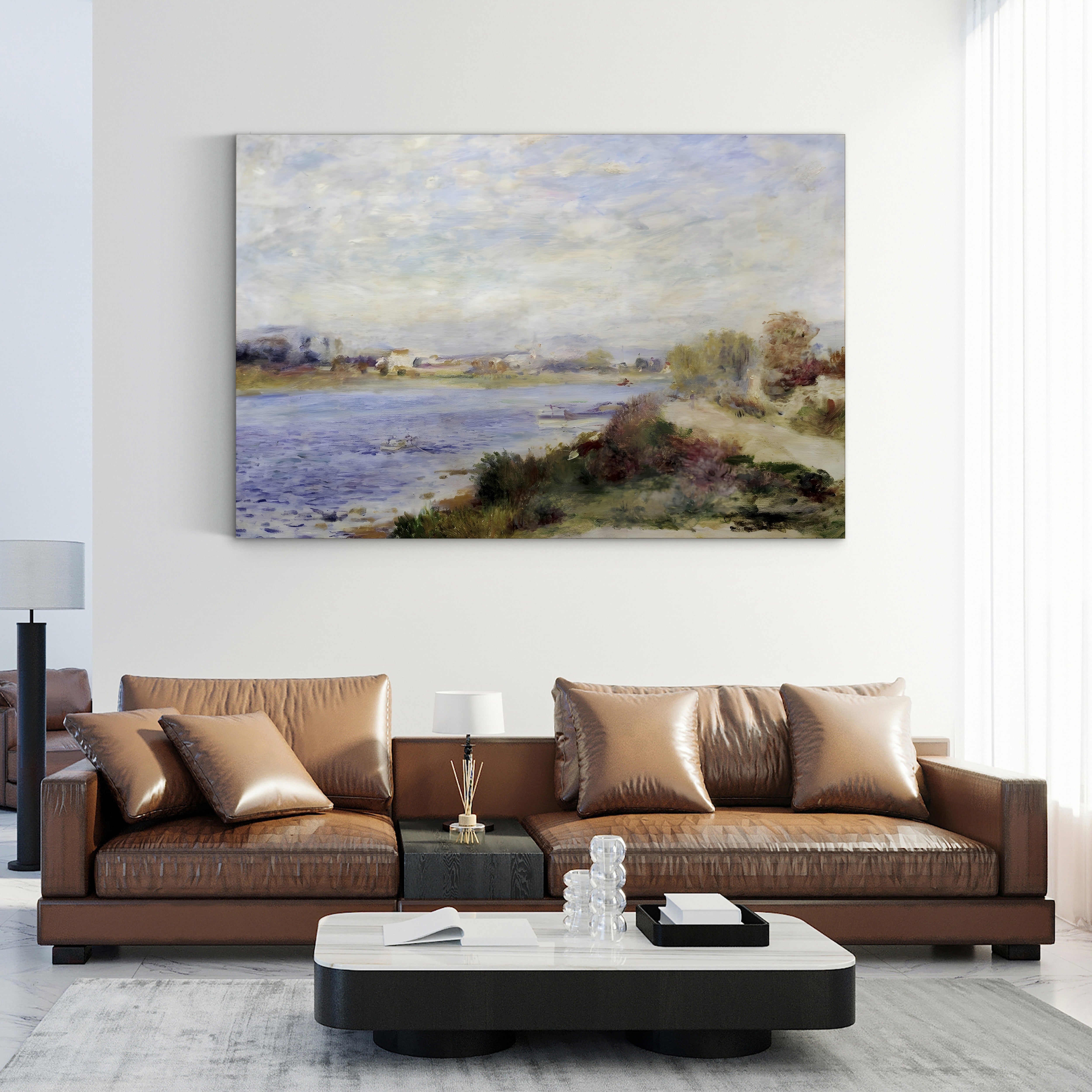 The Seine in Argenteuil, 1873 – Pierre-Auguste Renoir Wall Art | Impressionist River Canvas Print