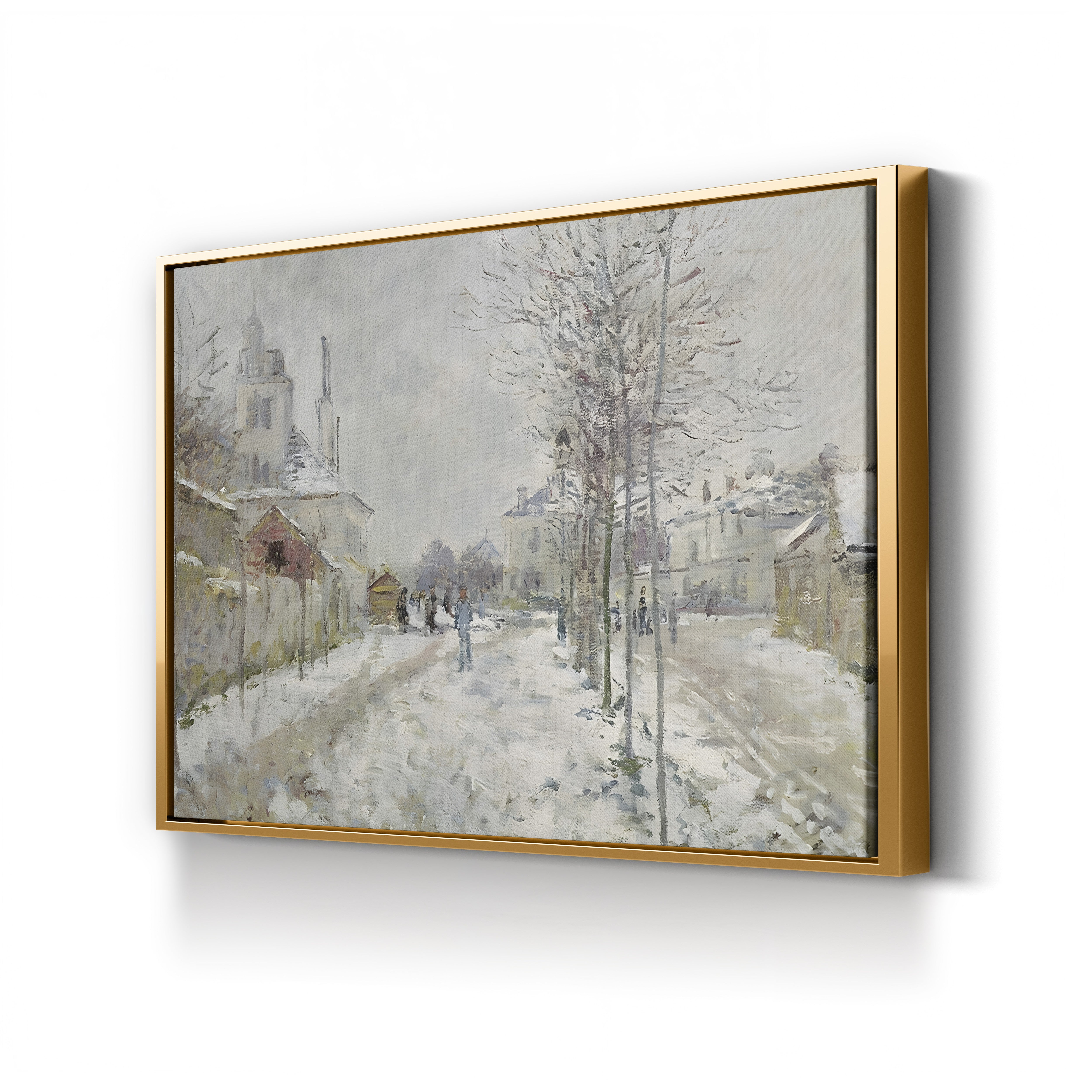 The Boulevard de Pontoise at Argenteuil, Snow Effect (Effet de Neige), 1875 by Claude Monet