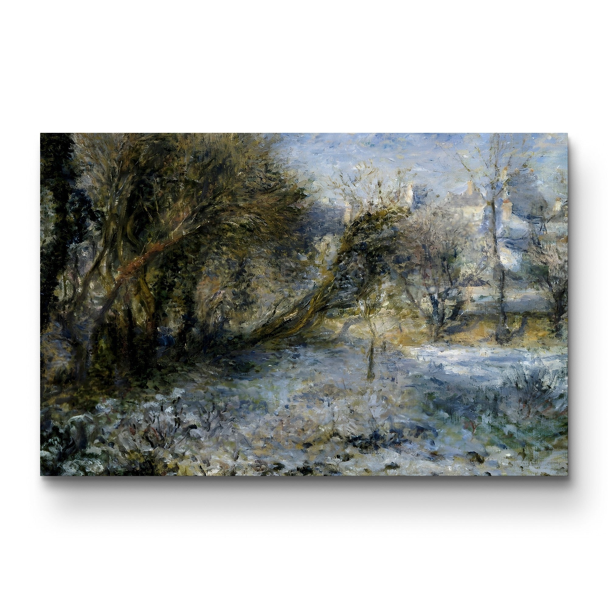 Snowy Landscape, c.1875 – Renoir Wall Art | Impressionist Winter Canvas Print