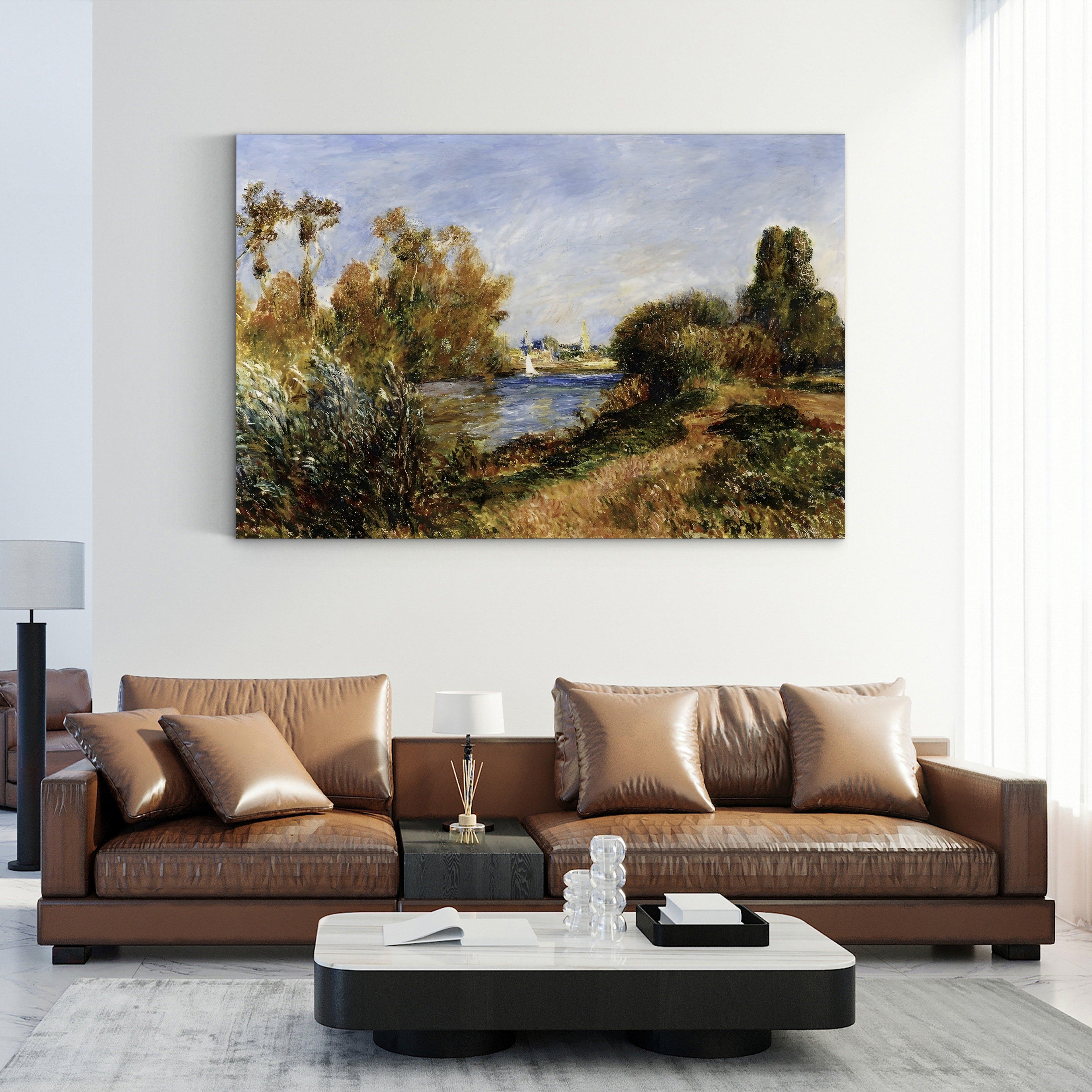 The Seine at Argenteuil, 1888 – Pierre-Auguste Renoir Wall Art | Impressionist River Canvas Print