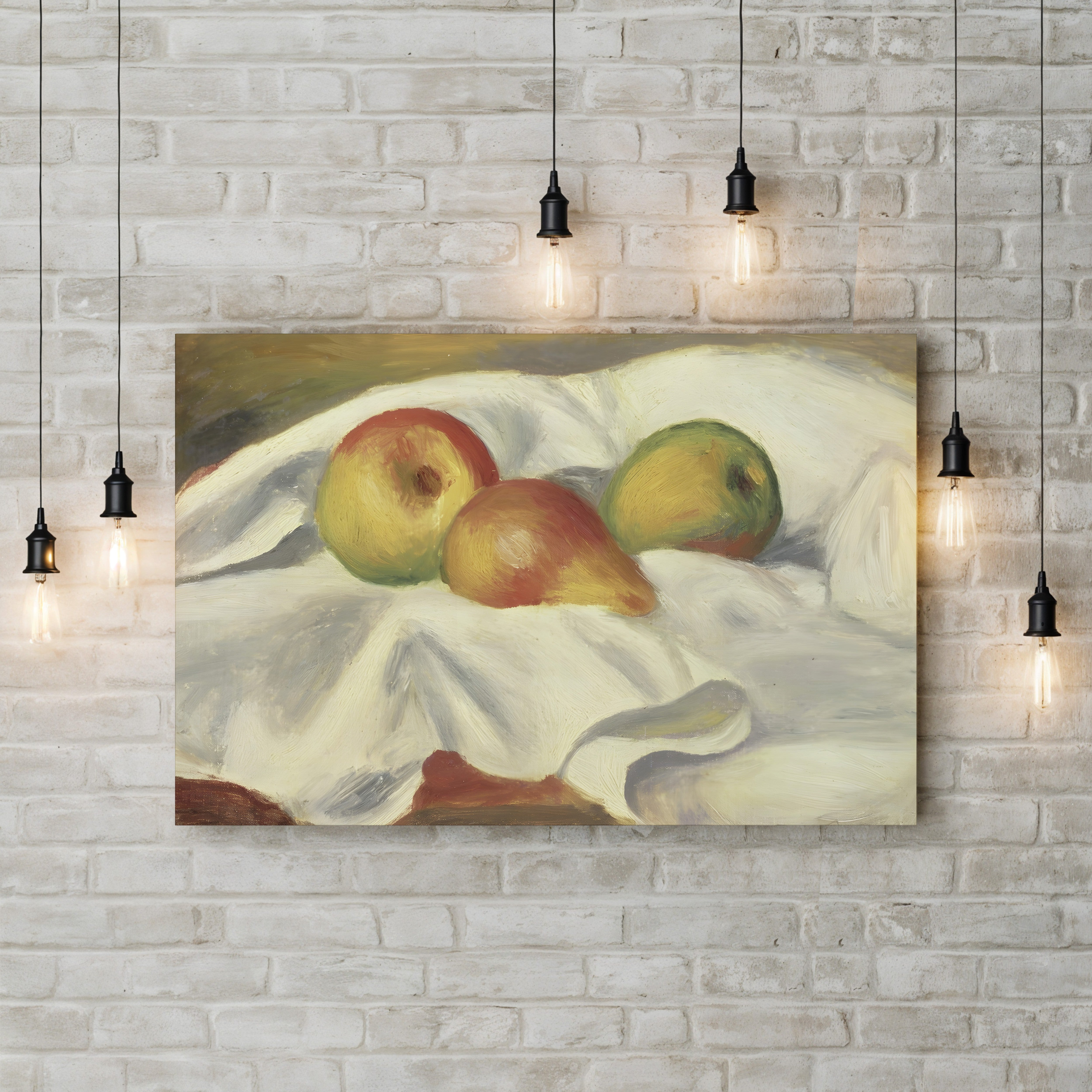 Three Pears, 1885 – Pierre-Auguste Renoir Wall Art | Impressionist Still Life Canvas Print