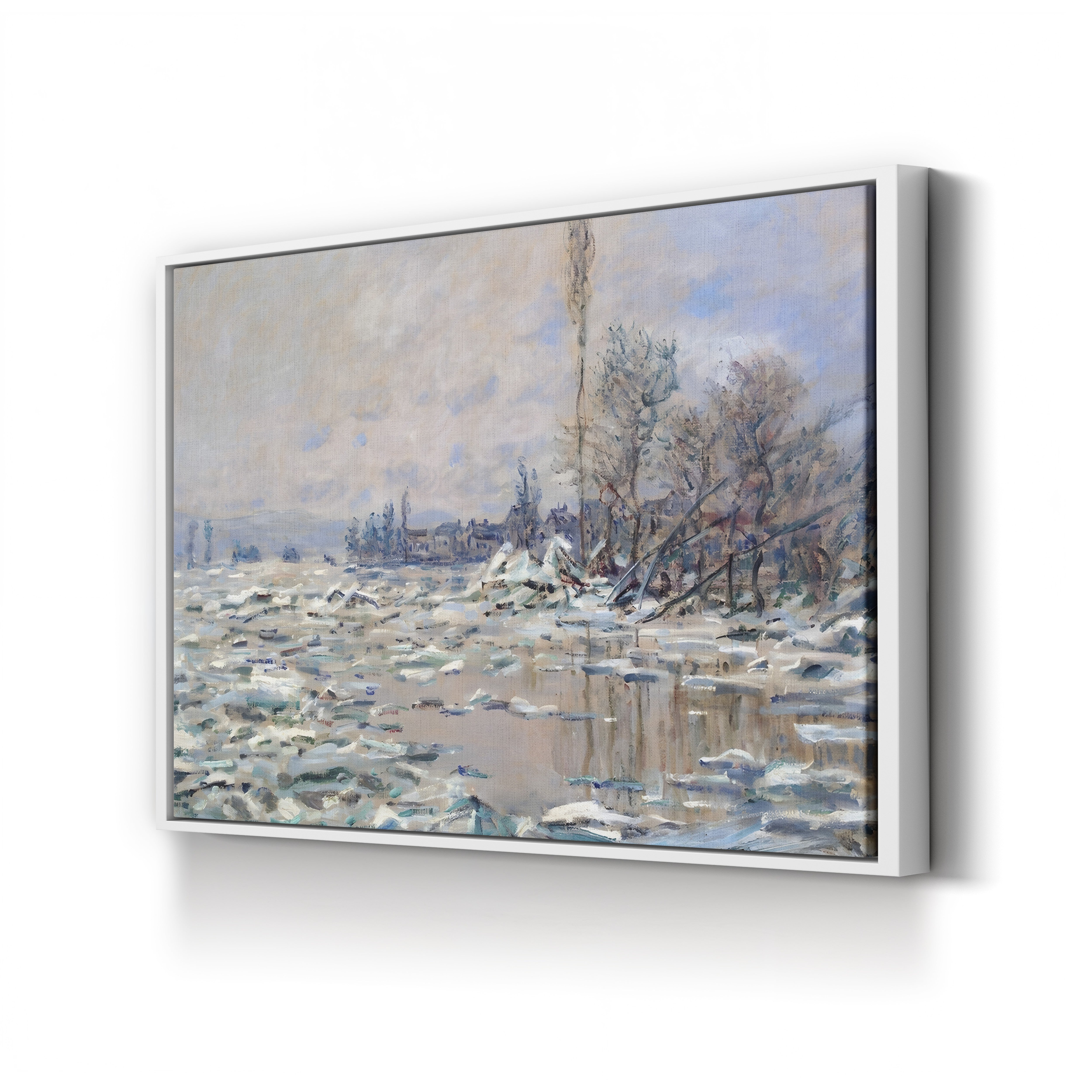 La Débâcle – Claude Monet Wall Art | Impressionist Ice Break River Canvas Print