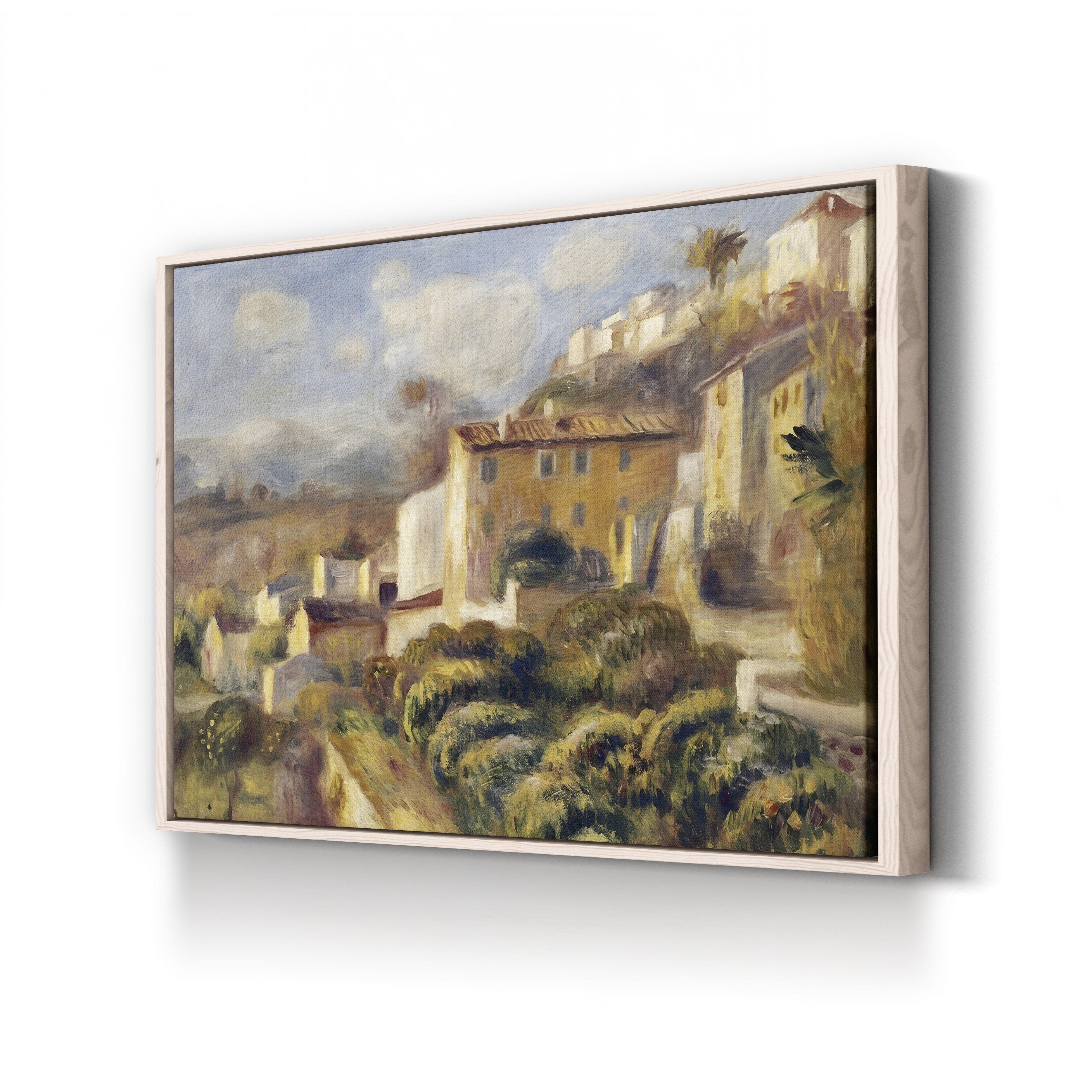 View of the Post Office at Cagnes, 1907 – Pierre-Auguste Renoir Wall Art | Impressionist Provence Canvas Print