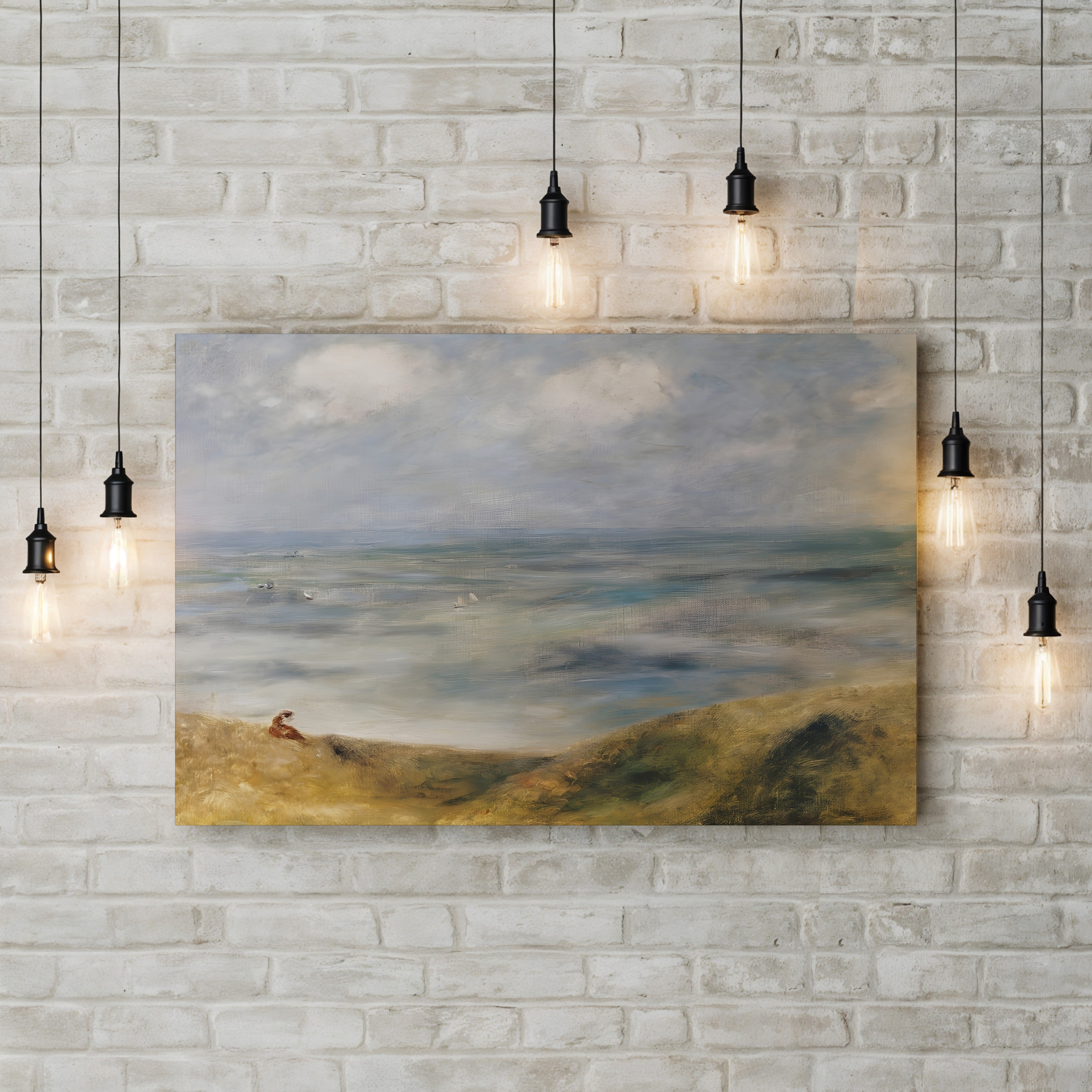 View of the Sea, Guernsey – Pierre-Auguste Renoir Wall Art | Impressionist Seascape Canvas Print