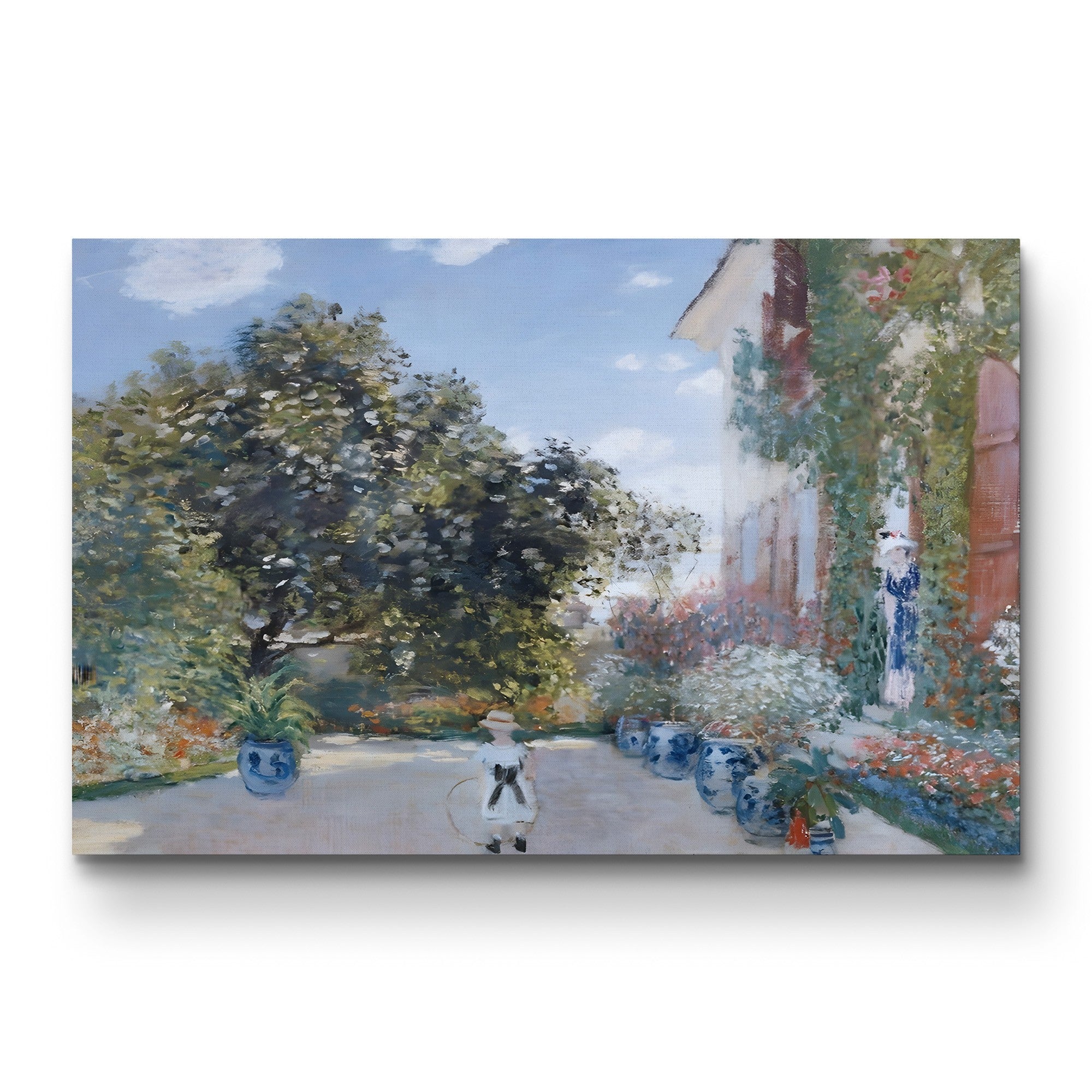 The Garden of the Artist at Argenteuil – Claude Monet Wall Art | Impressionist Garden Canvas Print