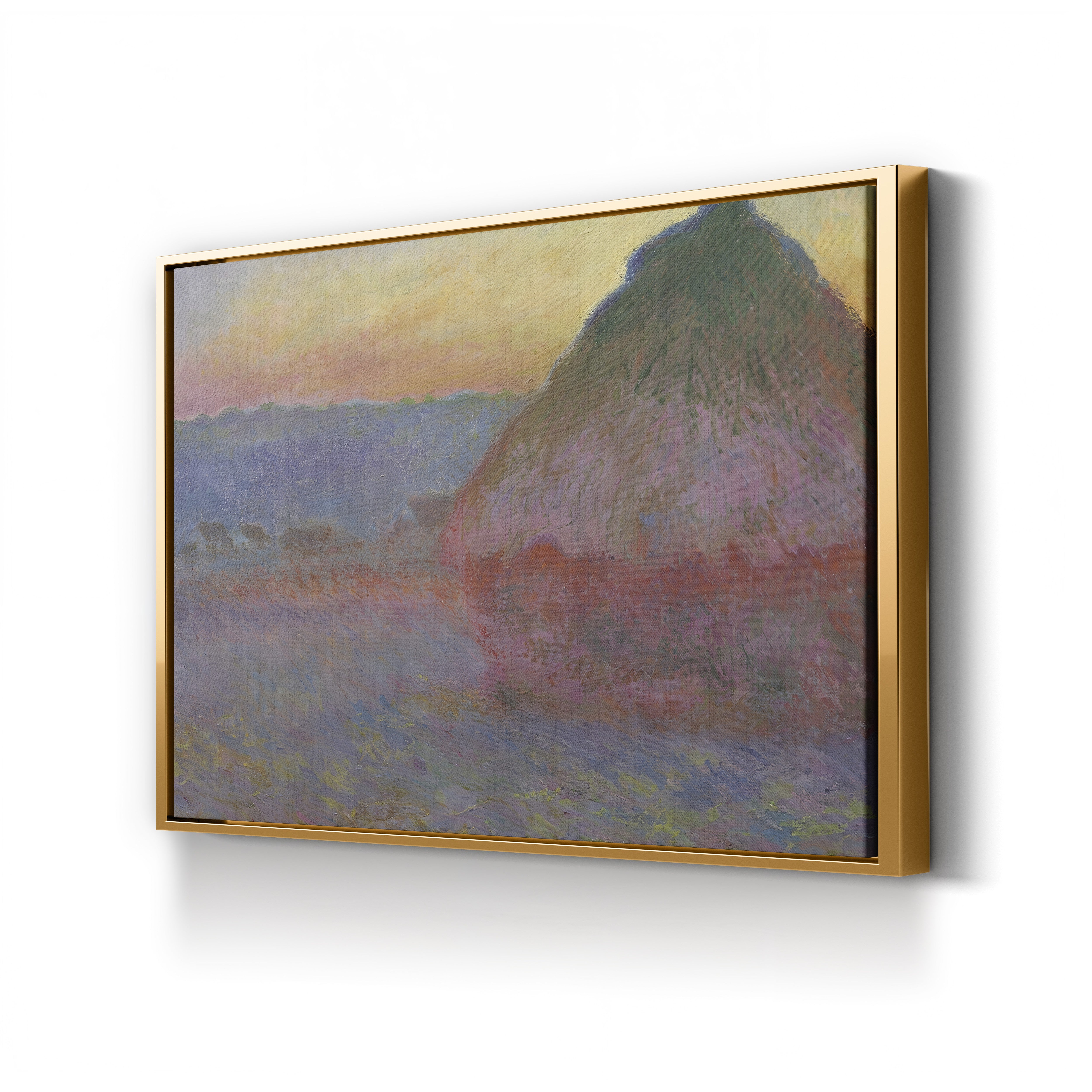 Haystacks, Pink and Blue Impressions, 1891 – Claude Monet Wall Art | Impressionist Series Canvas Print