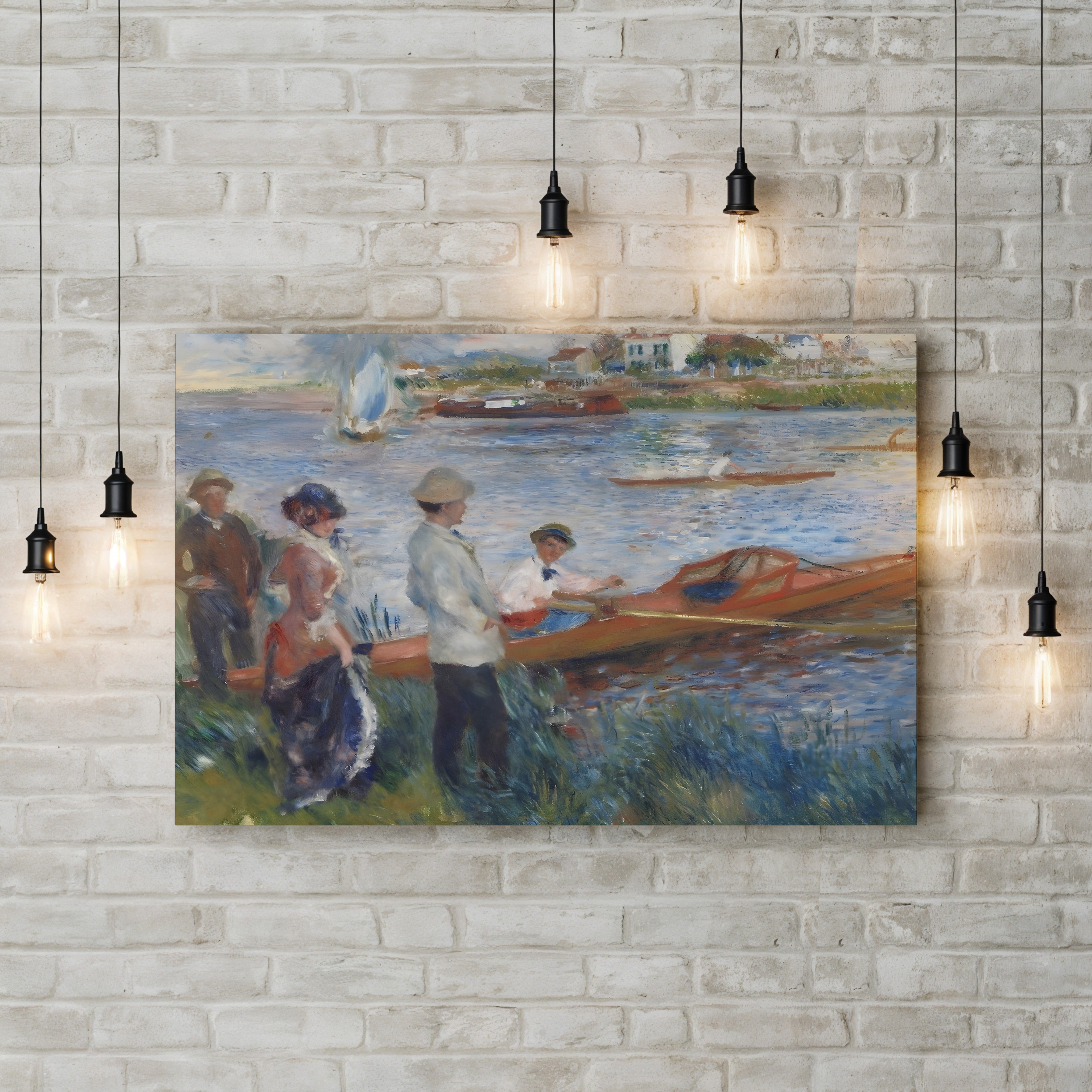 Oarsmen at Chatou, 1879 – Renoir Wall Art | Impressionist Boating Canvas