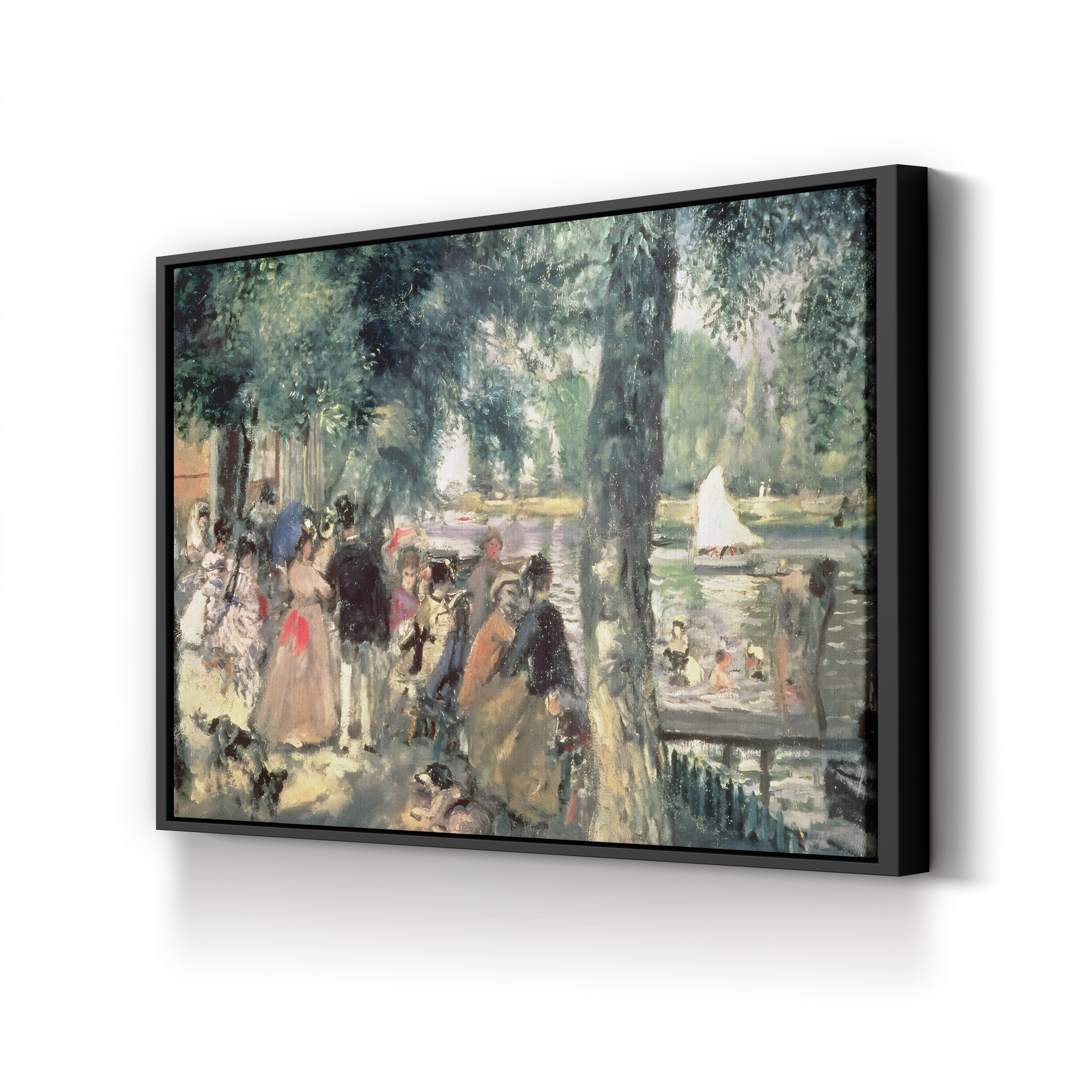 Bathing on the Seine / La Grenouillère, c. 1869 – Pierre-Auguste Renoir Wall Art | Impressionist River Canvas Print