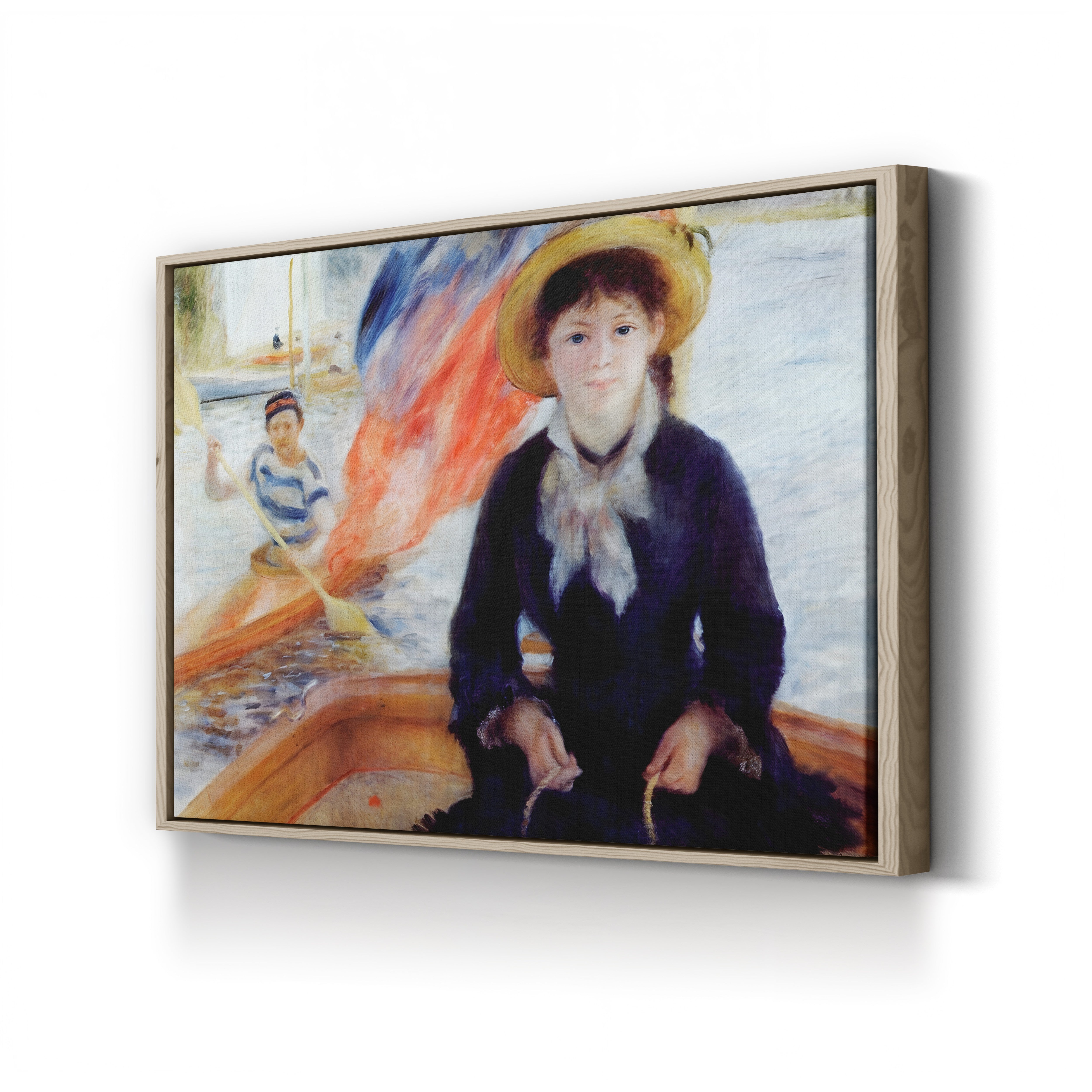 In a Dinghy – Pierre-Auguste Renoir Wall Art | Impressionist River Canvas Print