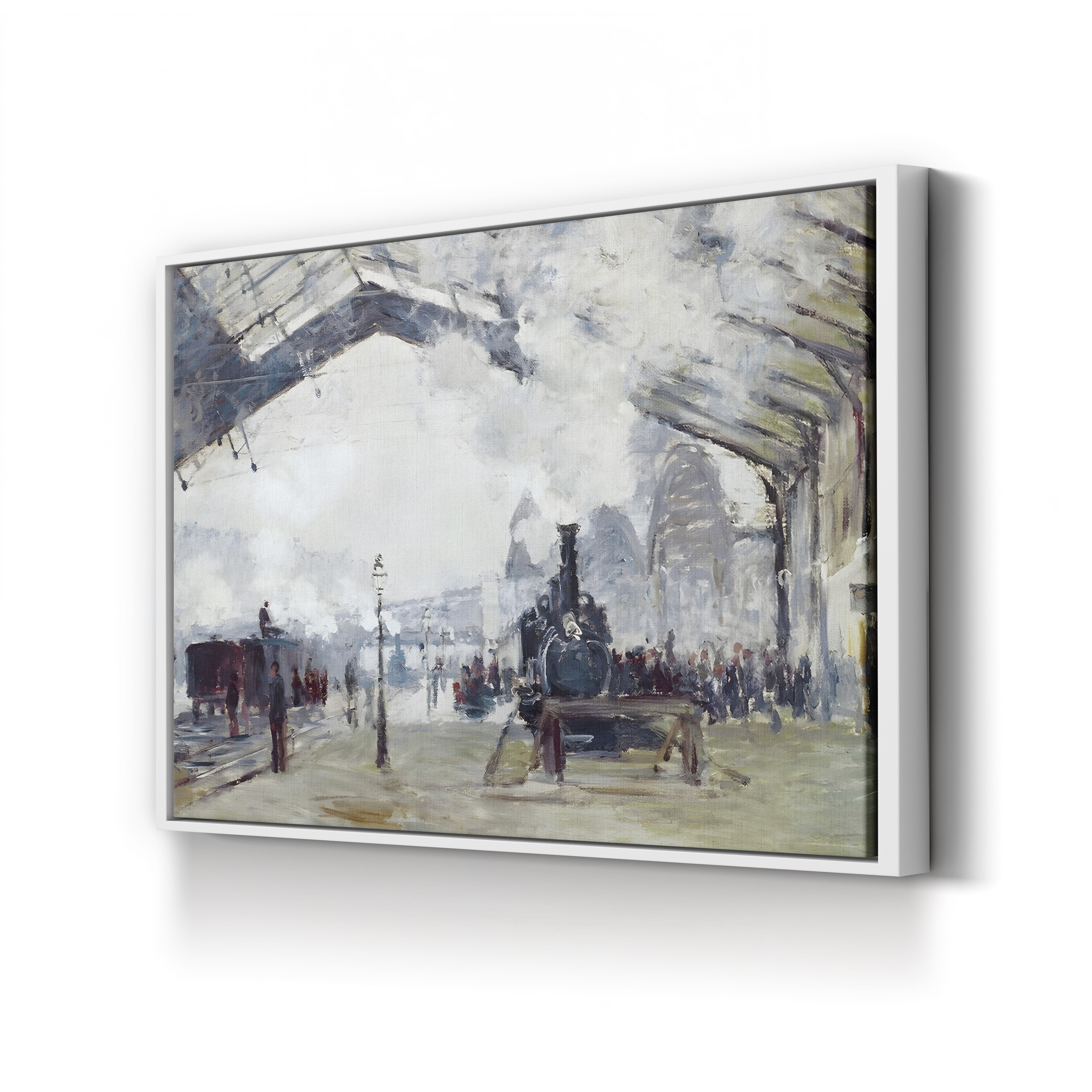 Gare de Saint-Lazare, The Train from Normandy – Claude Monet Wall Art | Impressionist Railway Canvas Print