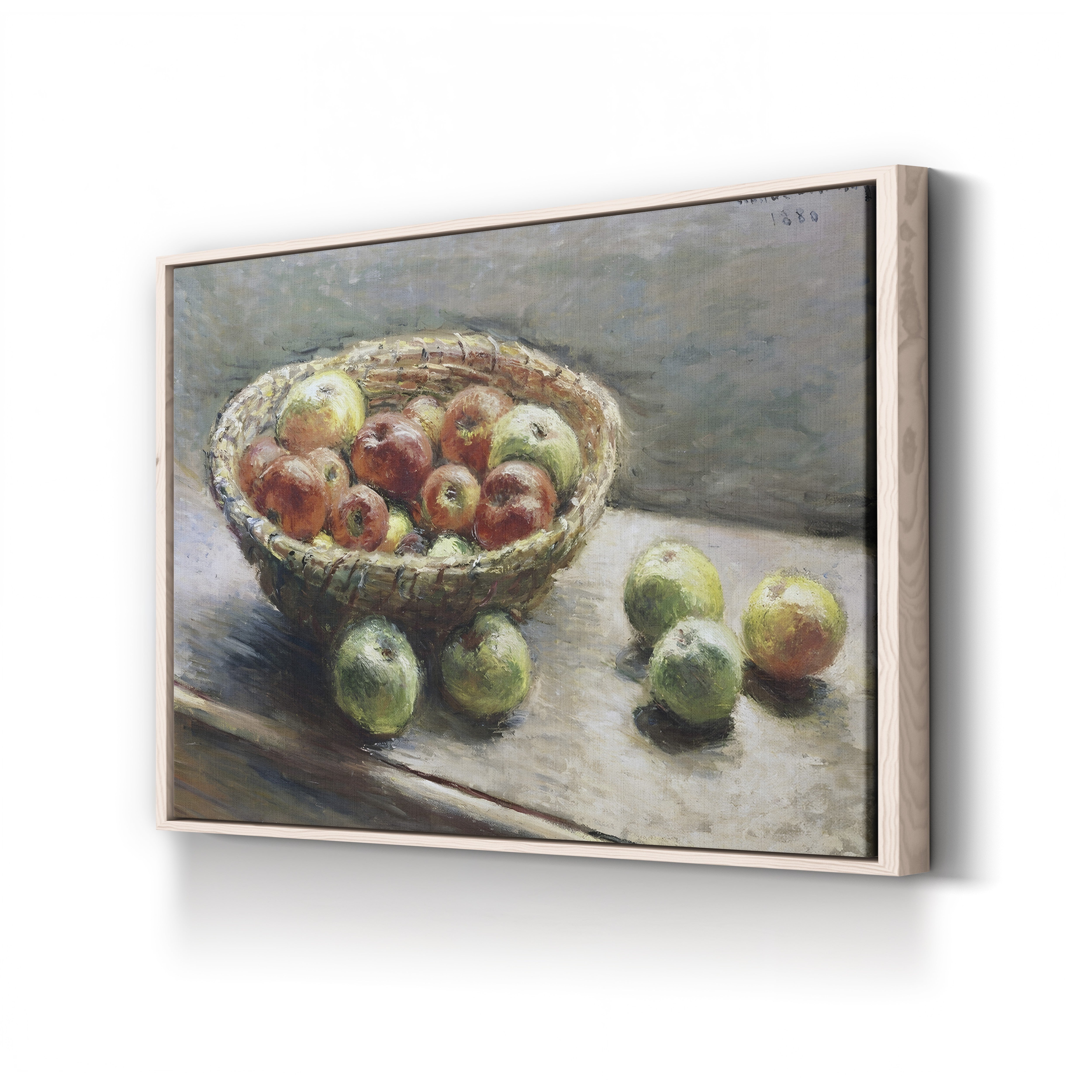 A Bowl of Apples (Le Panier de Pommes), 1880 – Claude Monet Wall Art | Impressionist Still Life Canvas Print