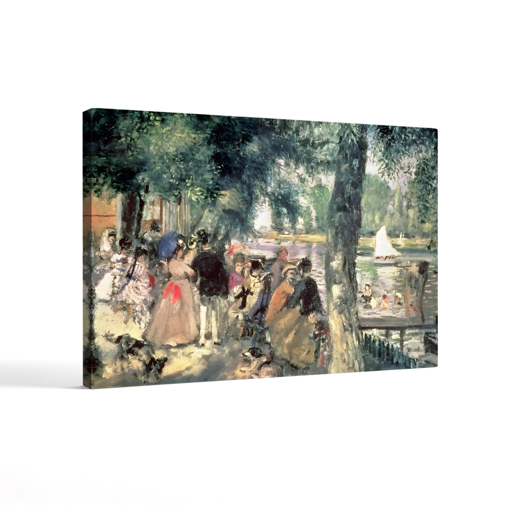 Bathing on the Seine / La Grenouillère, c. 1869 – Pierre-Auguste Renoir Wall Art | Impressionist River Canvas Print