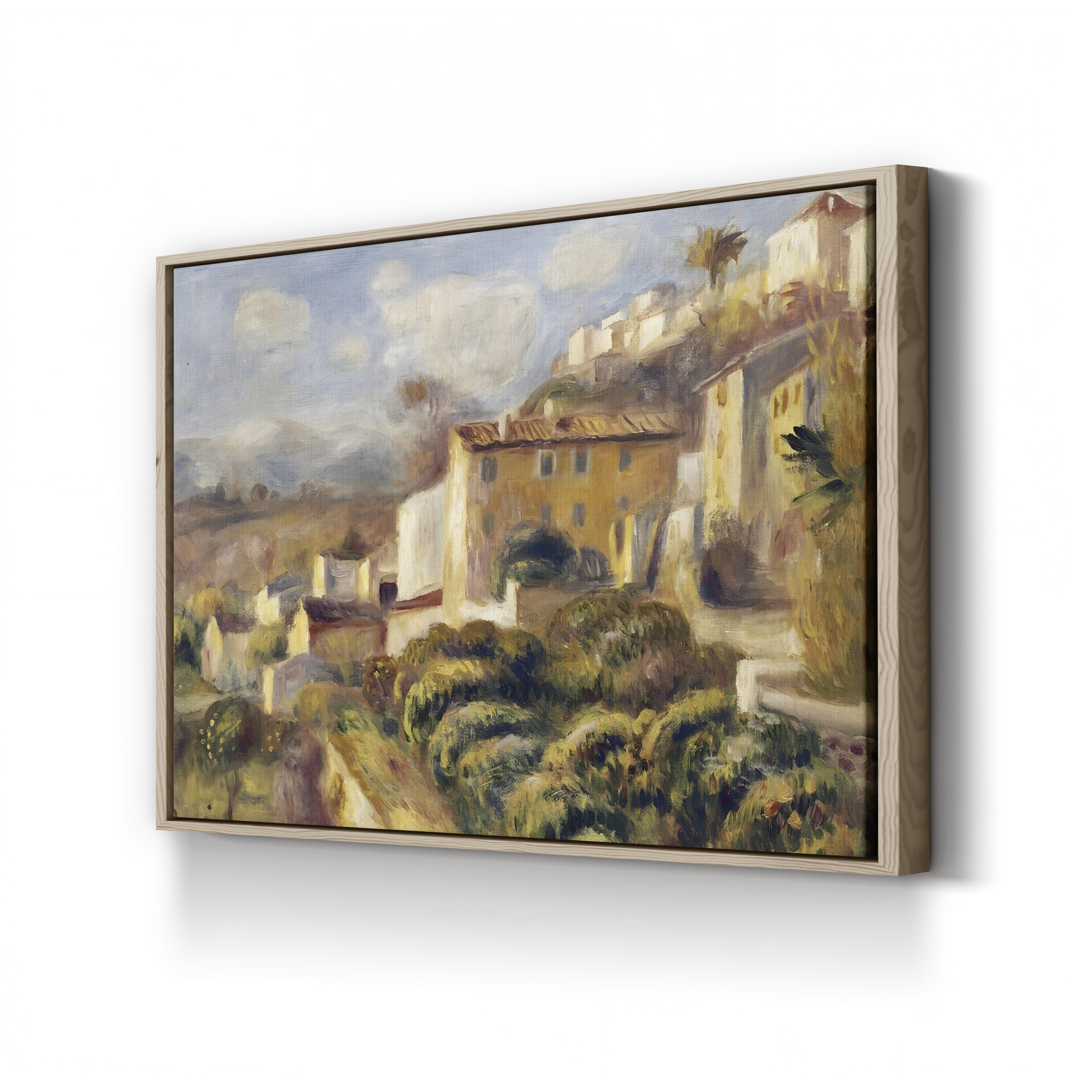 View of the Post Office at Cagnes, 1907 – Pierre-Auguste Renoir Wall Art | Impressionist Provence Canvas Print