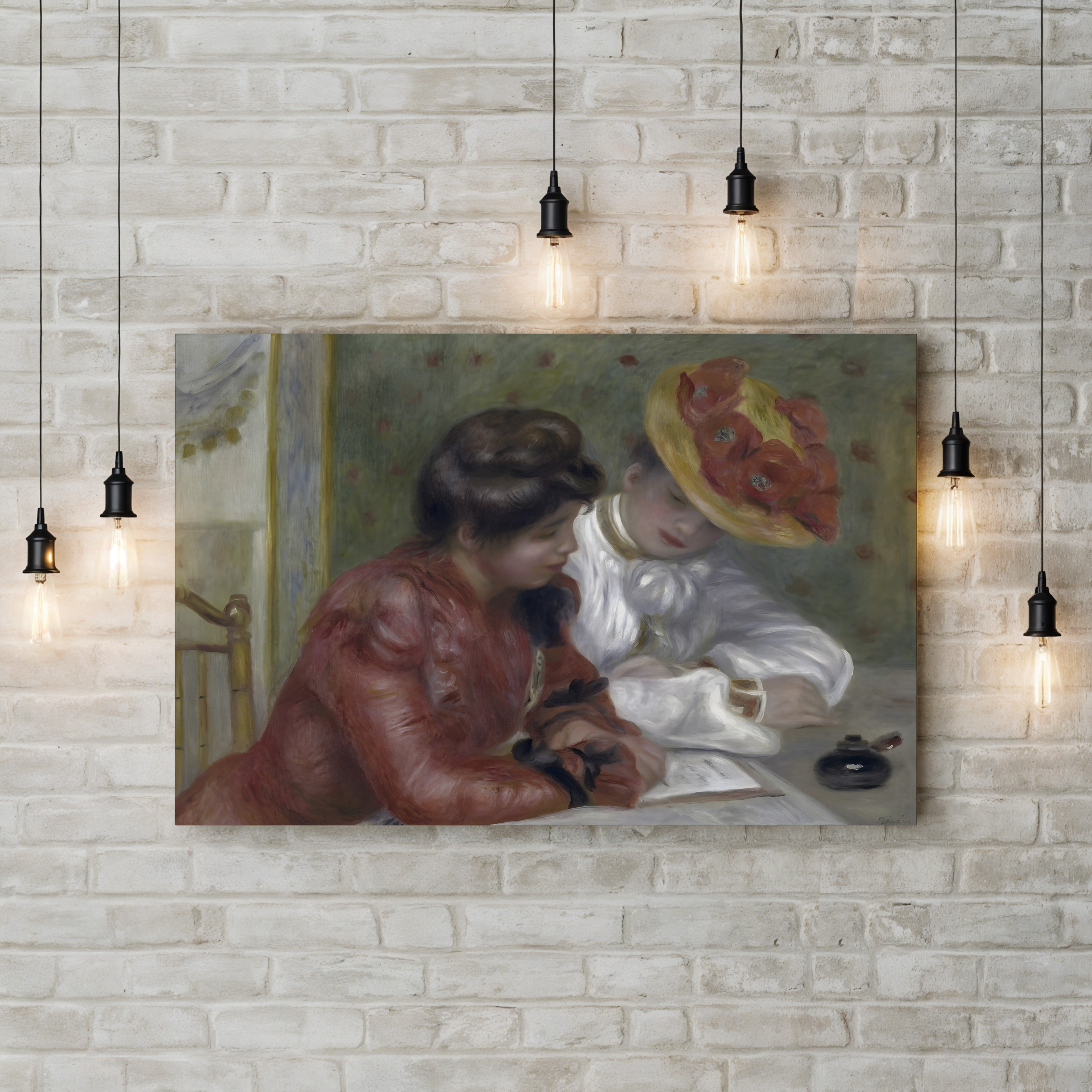The Letter, c.1895–1900 – Pierre-Auguste Renoir Wall Art | Impressionist Interior Canvas Print