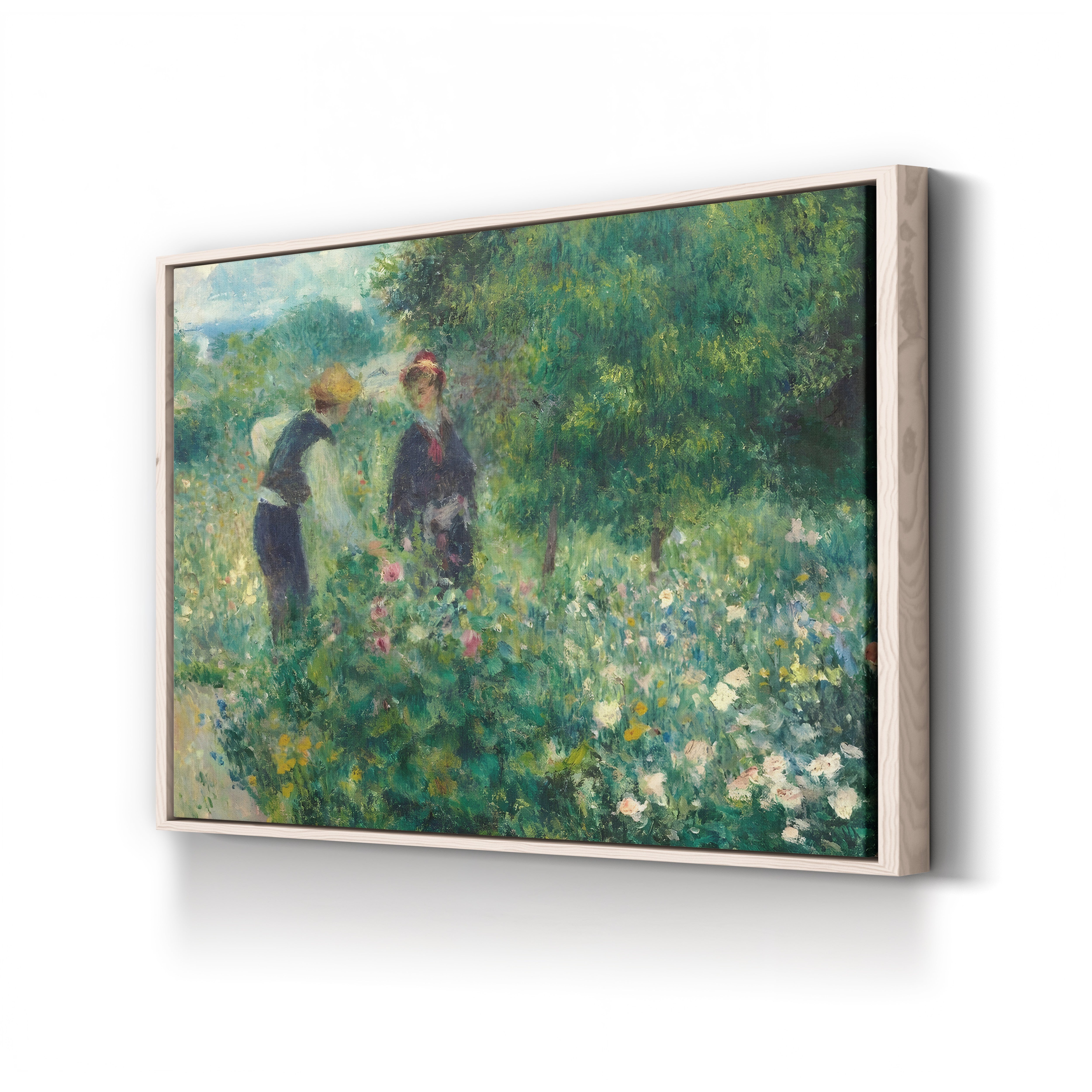 Picking Flowers, 1875 – Renoir Wall Art | Impressionist Pastoral Canvas